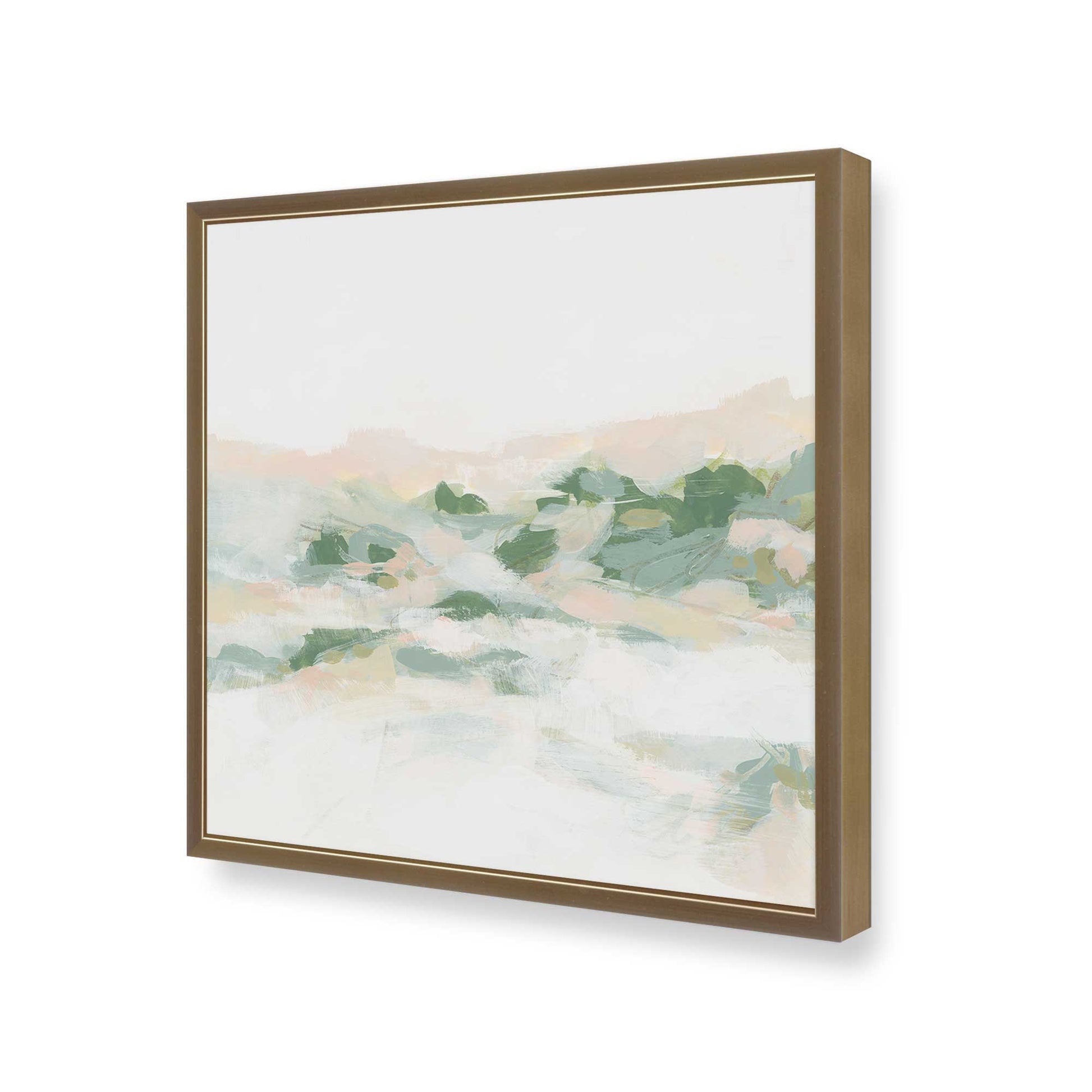 [Color:Brushed Gold], Picture of art in a Brushed Gold frame at an angle