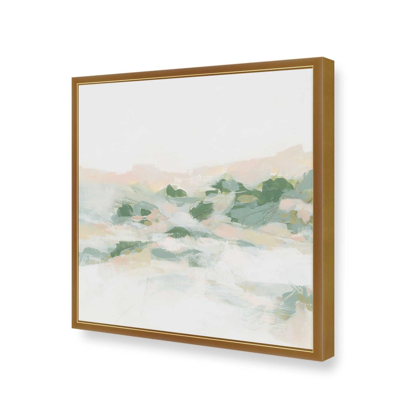 [Color:Polished Gold], Picture of art in a Polished Gold frame at an angle