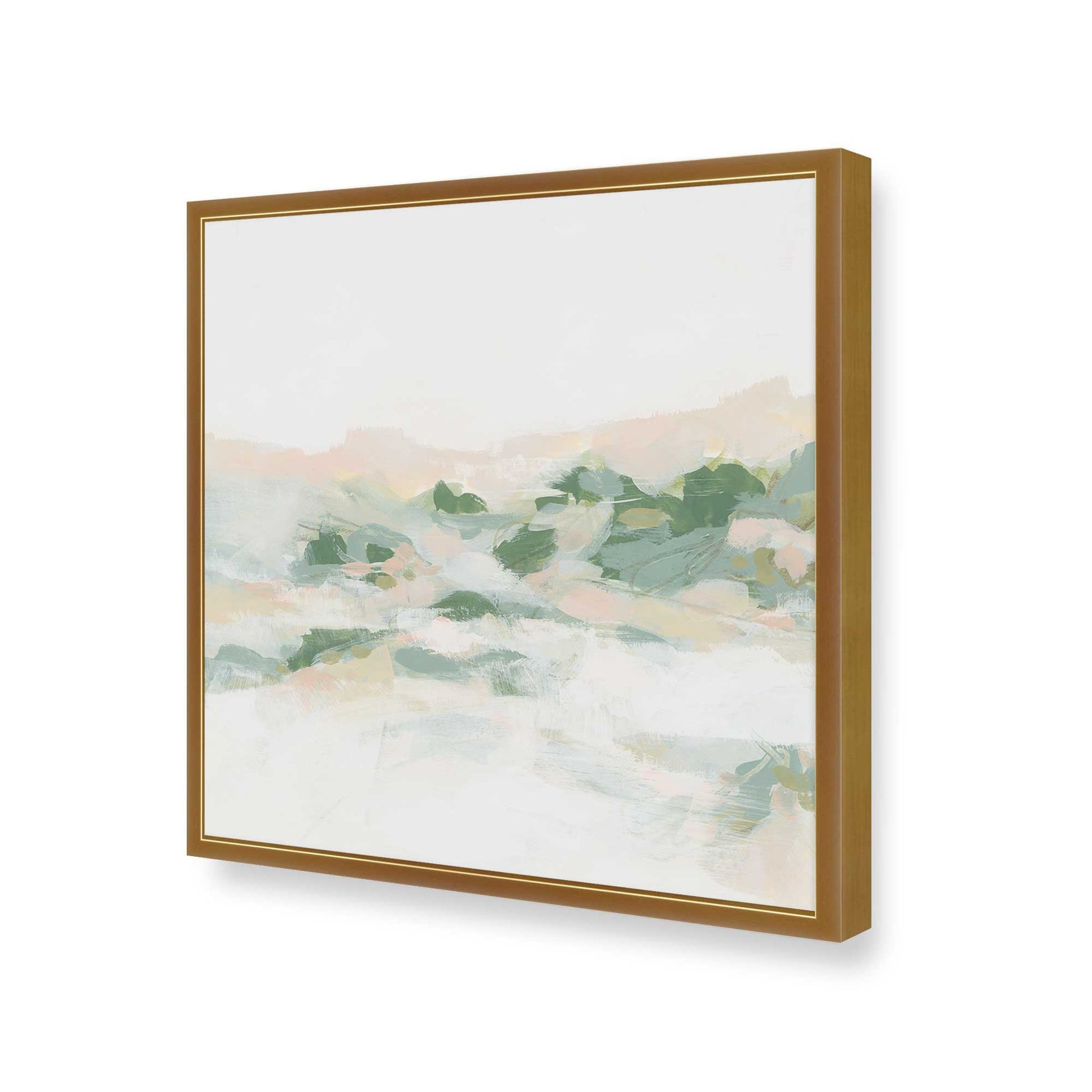 [Color:Polished Gold], Picture of art in a Polished Gold frame at an angle