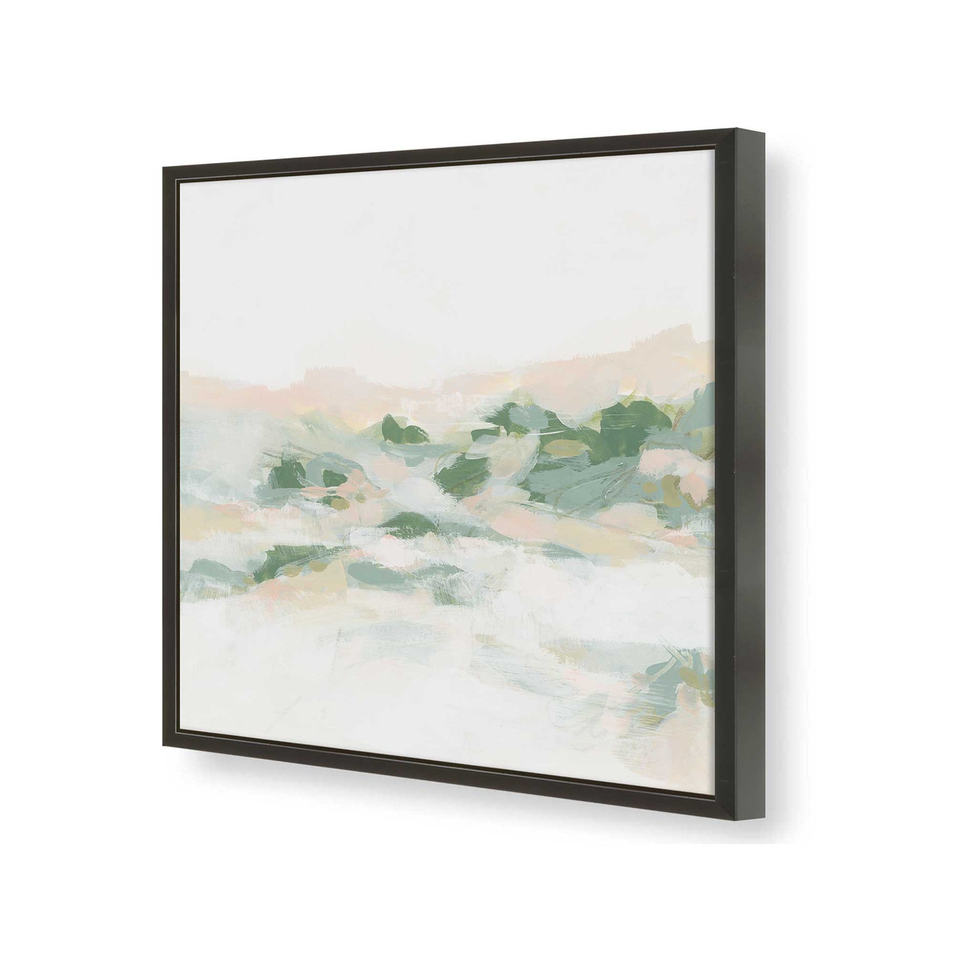 [Color:Satin Black], Picture of art in a Satin Black frame at an angle