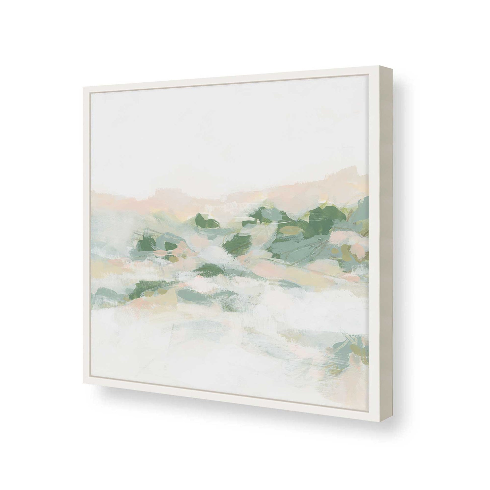 [Color:Opaque White], Picture of art in a Opaque White frame at an angle