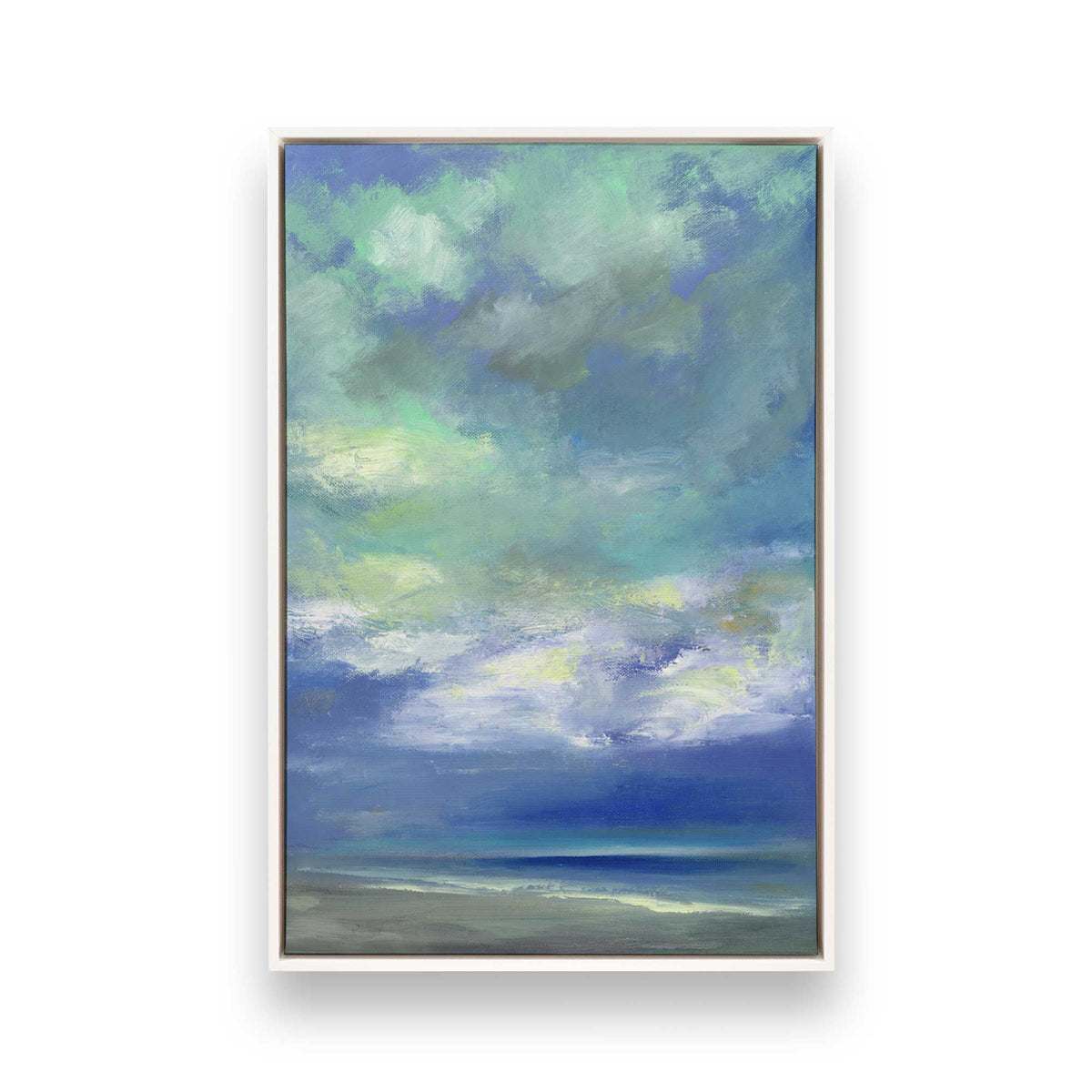 [Color:Opaque White], Picture of art in a White frame