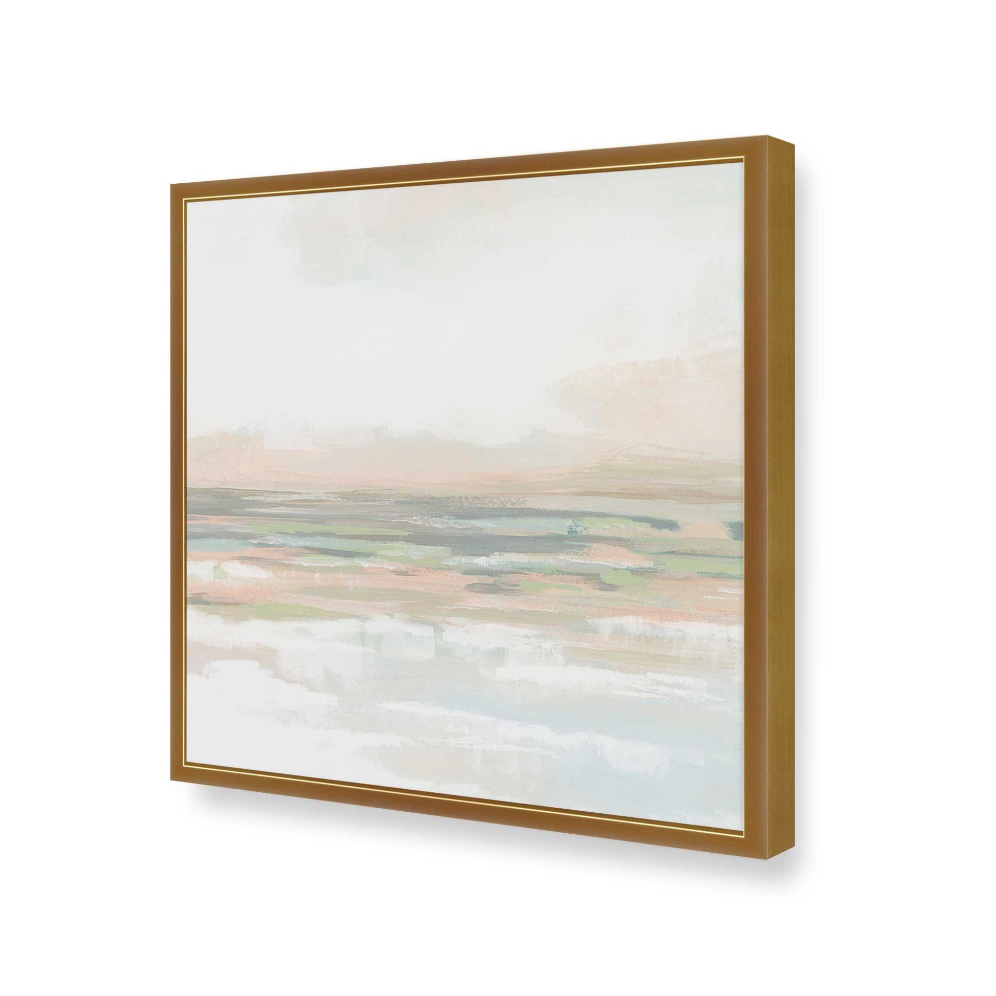 [Color:Polished Gold], Picture of art in a Polished Gold frame at an angle