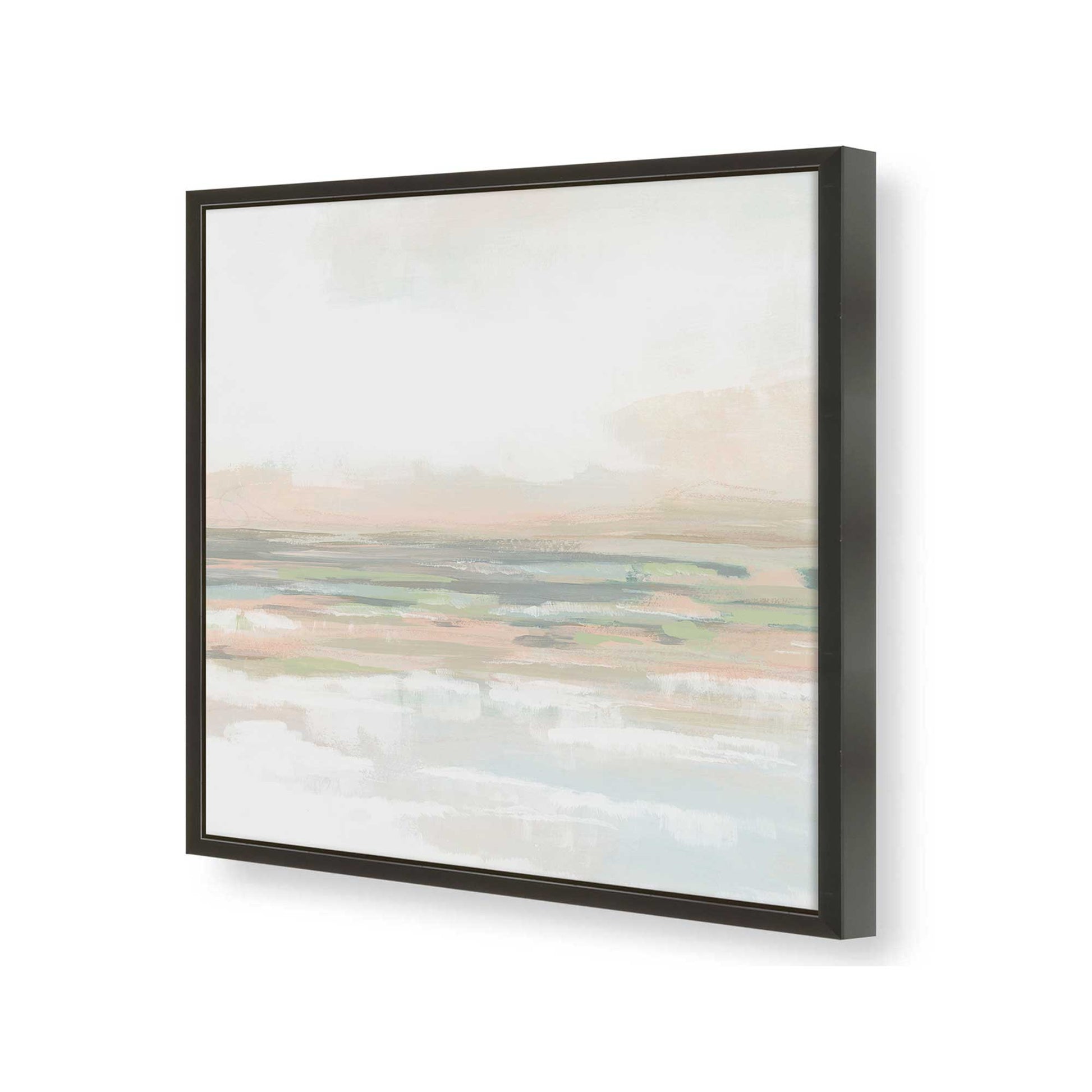 [Color:Satin Black], Picture of art in a Satin Black frame at an angle