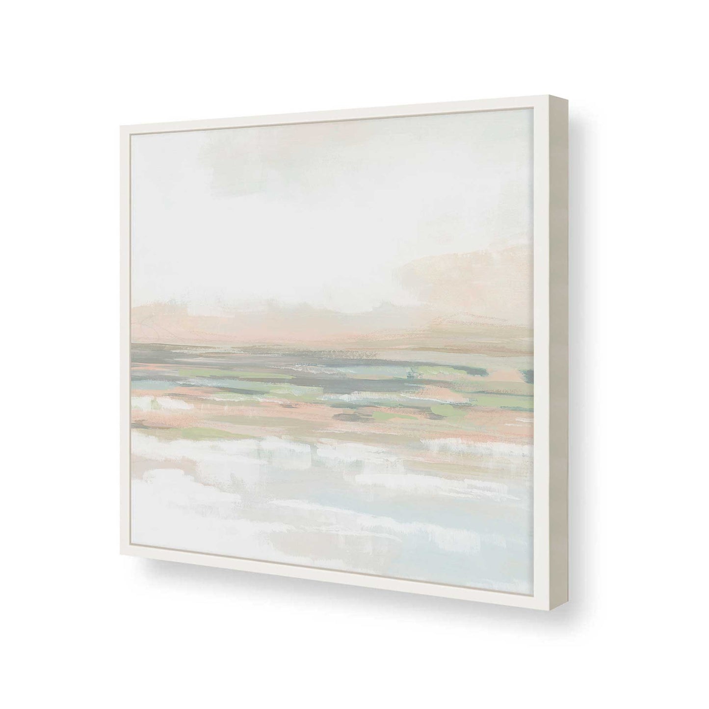 [Color:Opaque White], Picture of art in a Opaque White frame at an angle