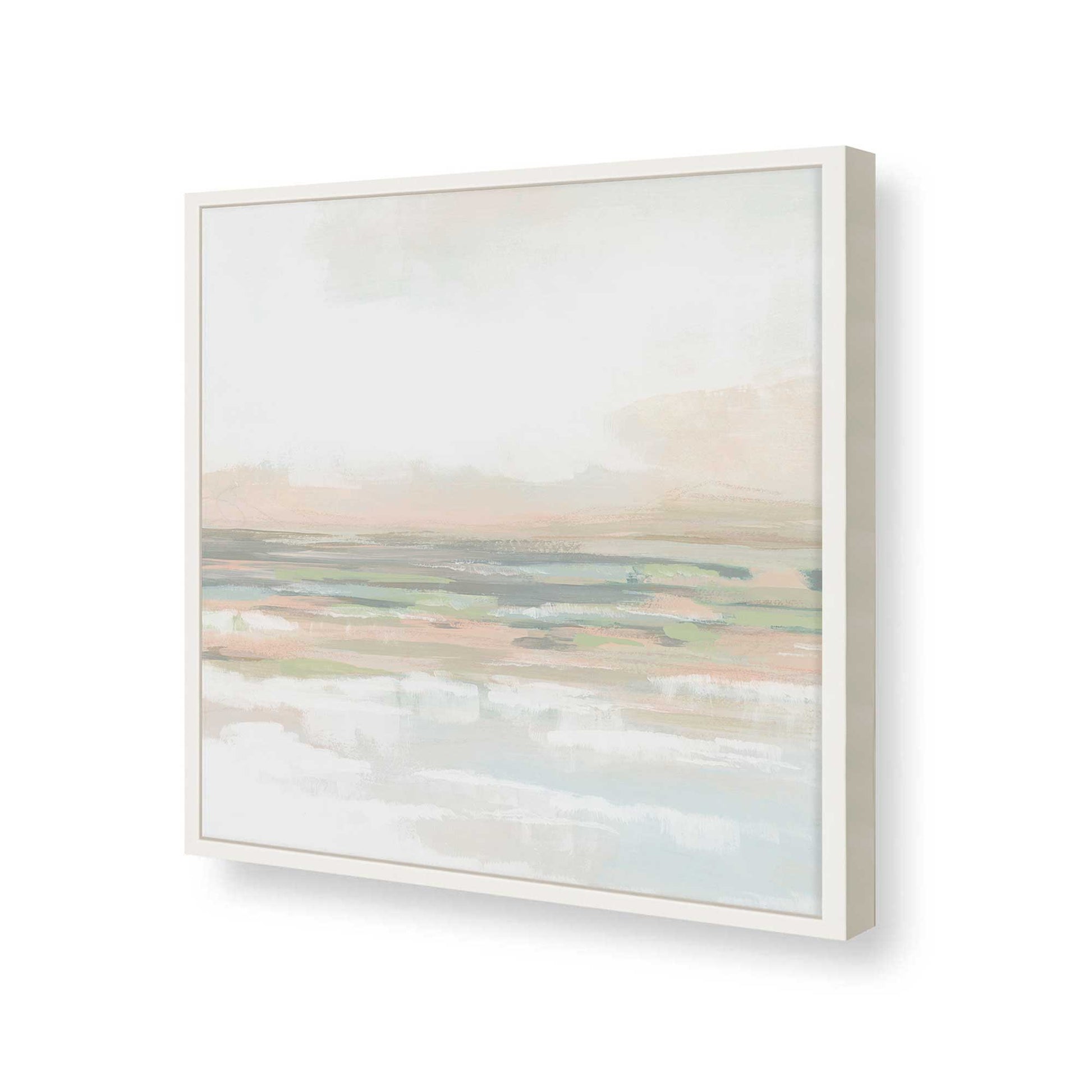 [Color:Opaque White], Picture of art in a Opaque White frame at an angle