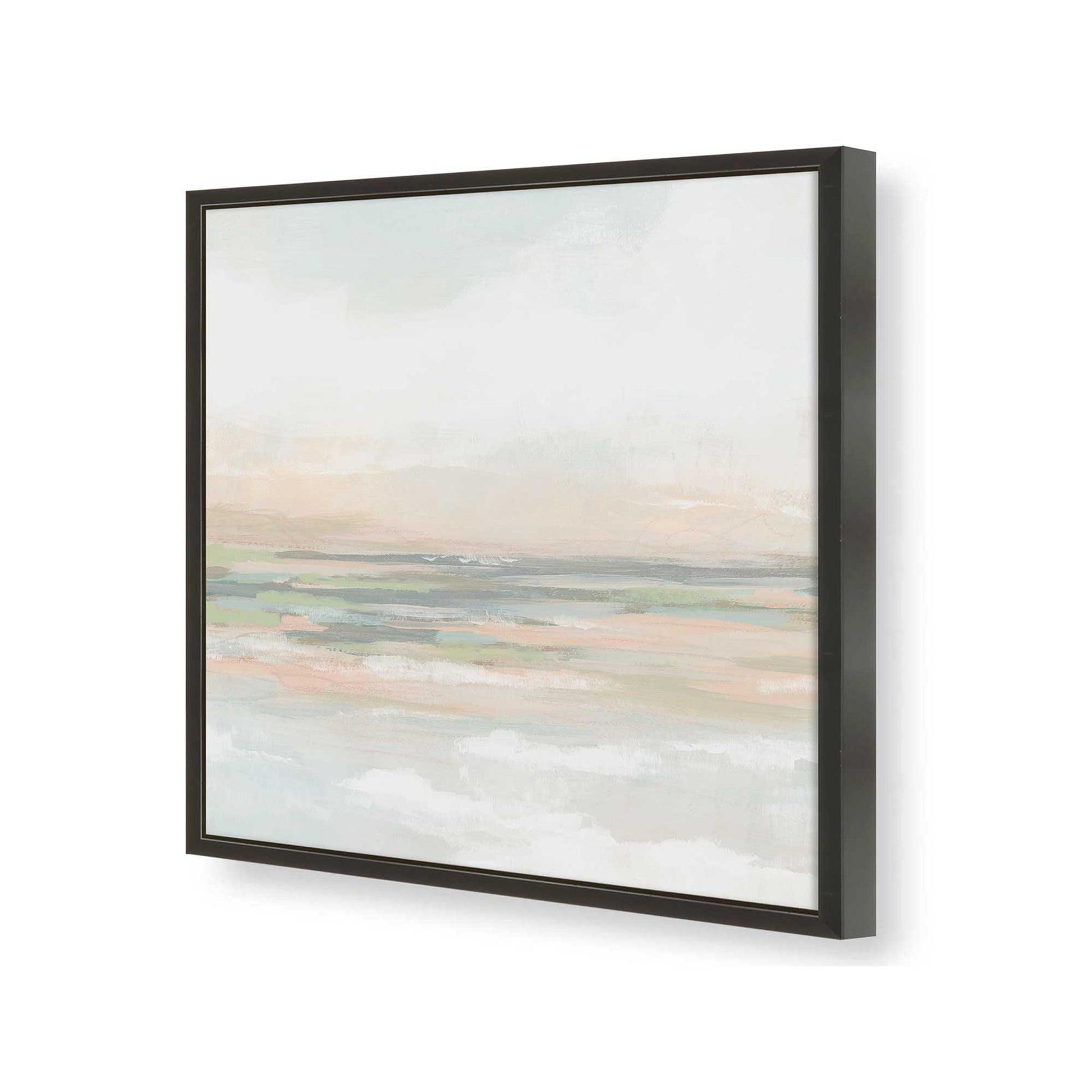 [Color:Satin Black], Picture of art in a Satin Black frame at an angle