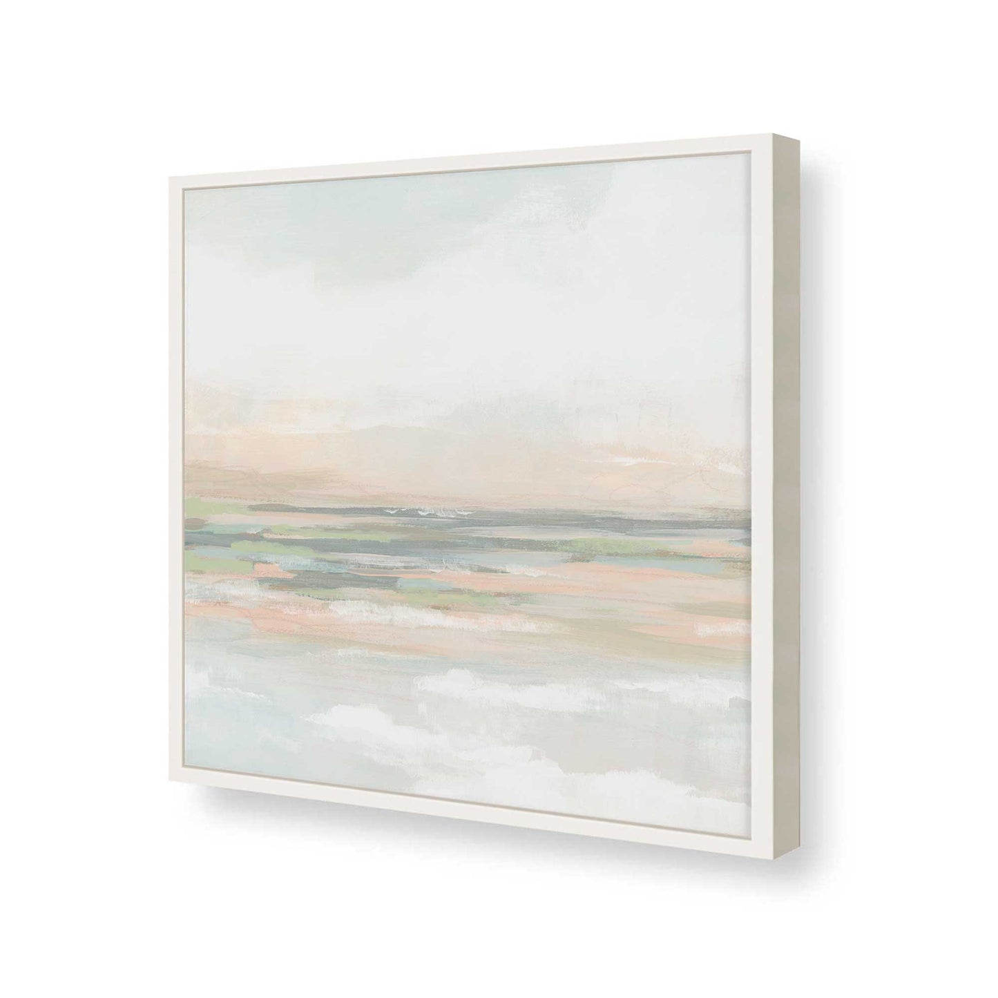 [Color:Opaque White], Picture of art in a Opaque White frame at an angle