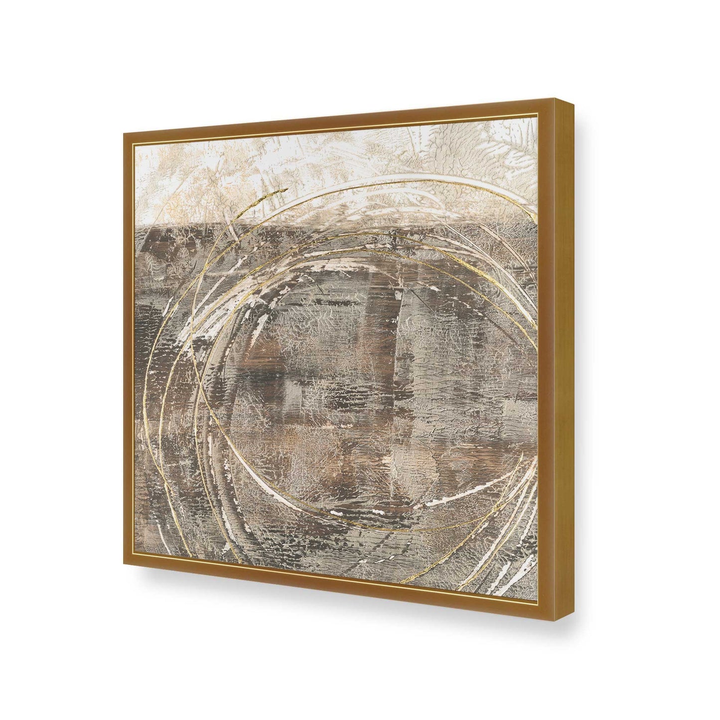 [Color:Polished Gold], Picture of art in a Polished Gold frame at an angle