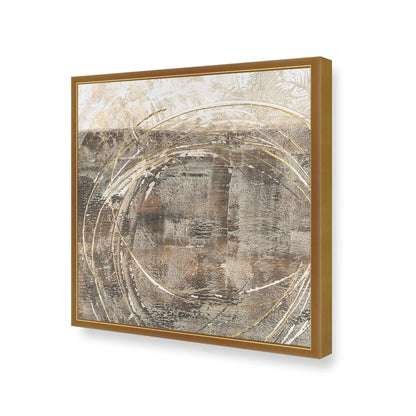 [Color:Polished Gold], Picture of art in a Polished Gold frame at an angle