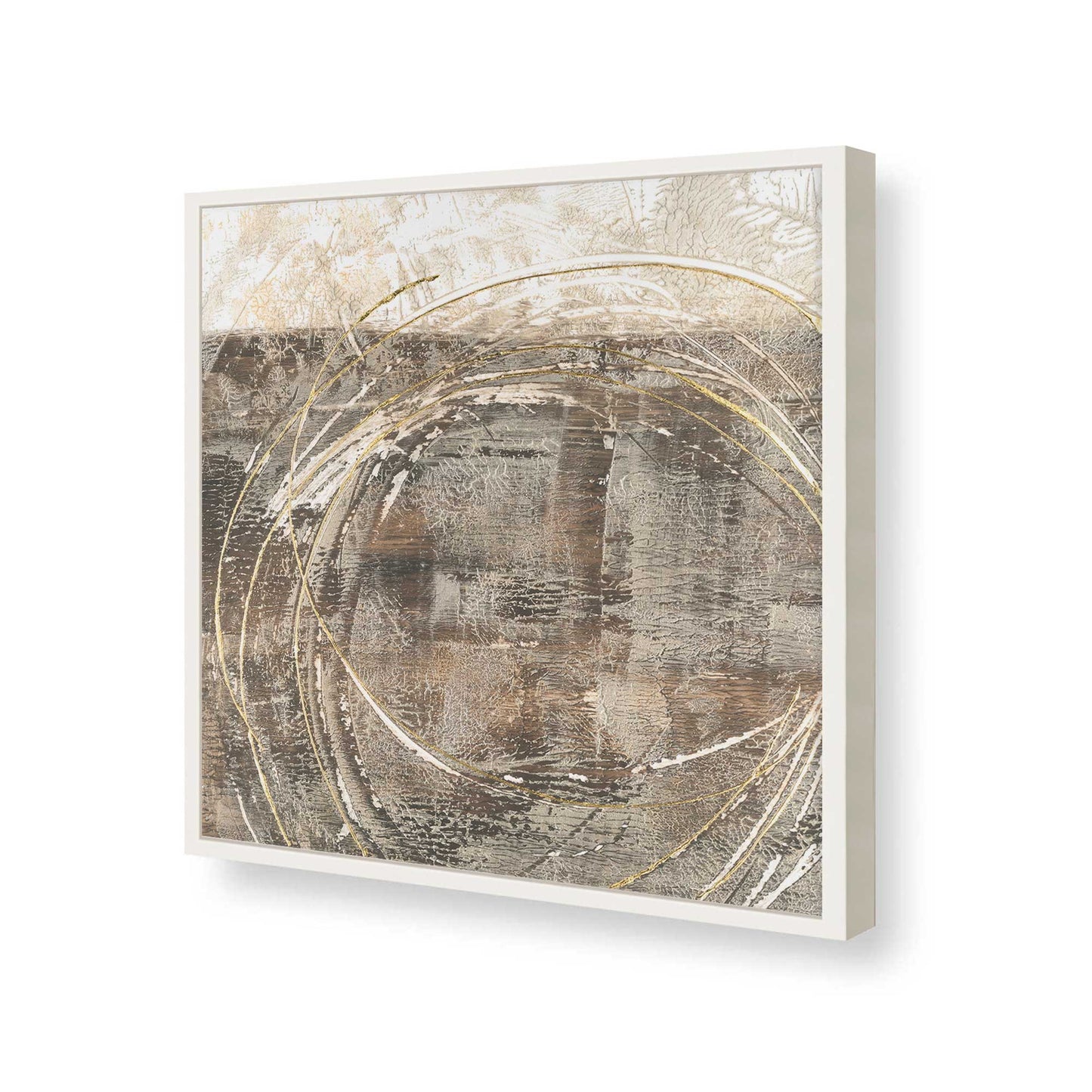 [Color:Opaque White], Picture of art in a Opaque White frame at an angle