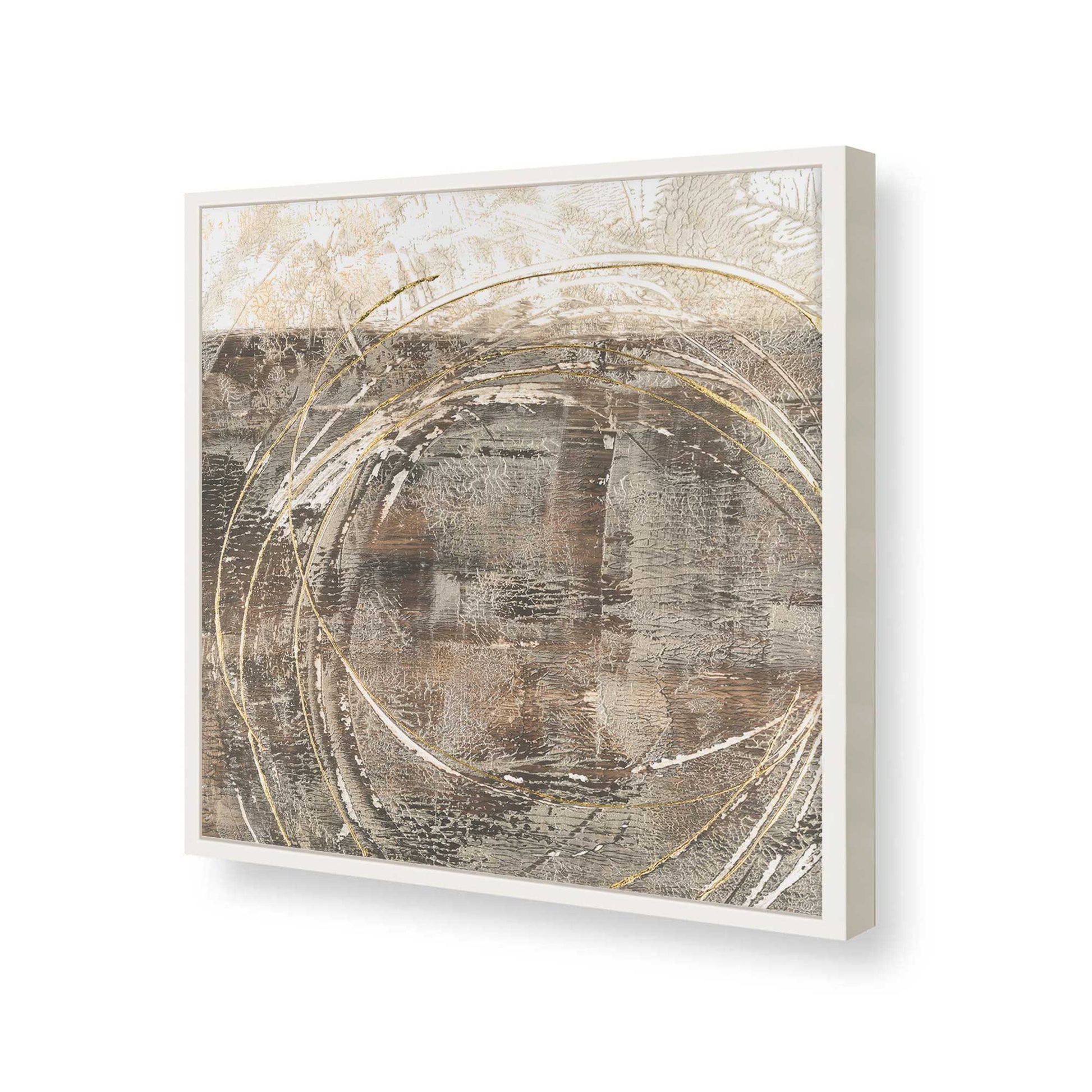 [Color:Opaque White], Picture of art in a Opaque White frame at an angle