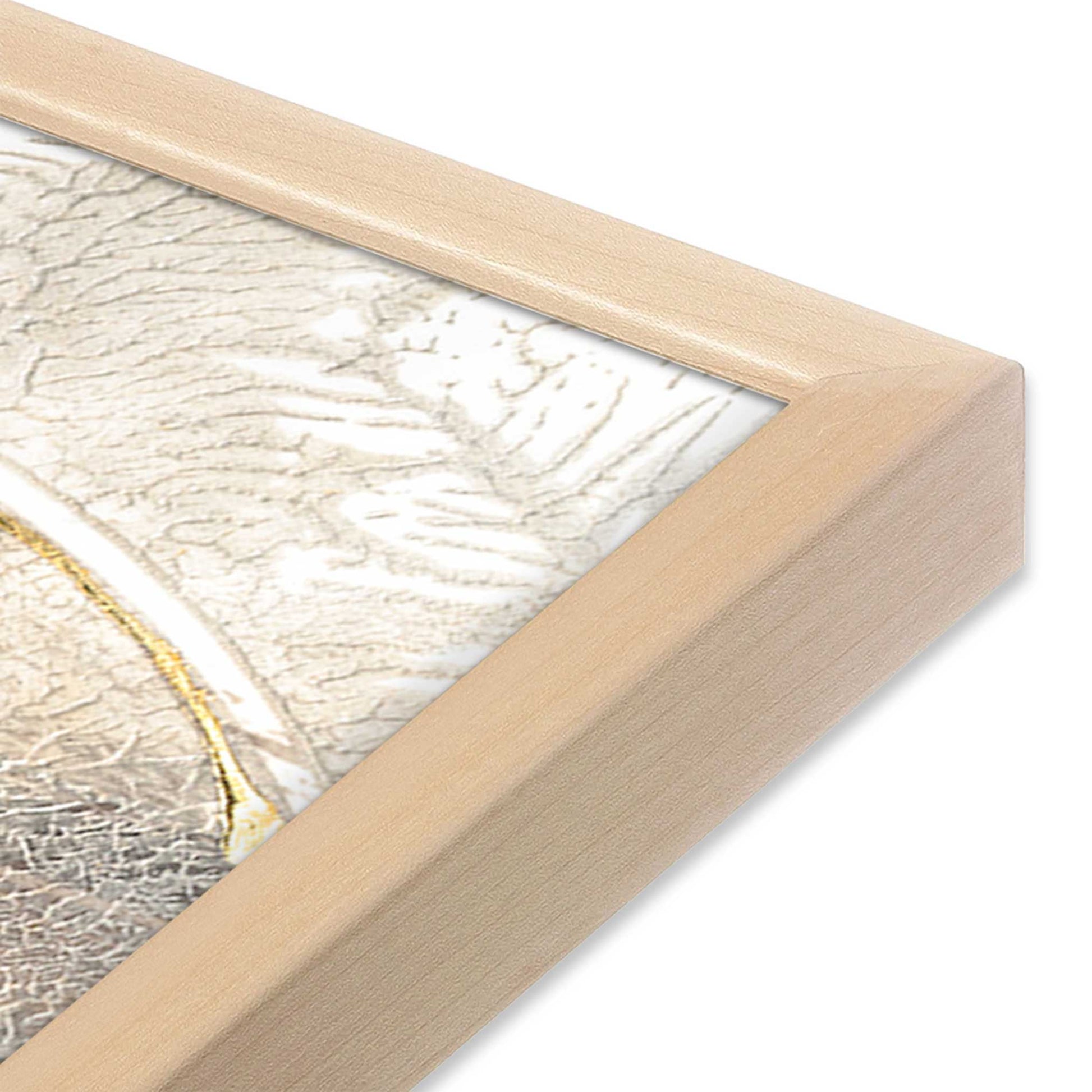 [Color:Raw Maple], Picture of art in a Raw Maple frame of the corner