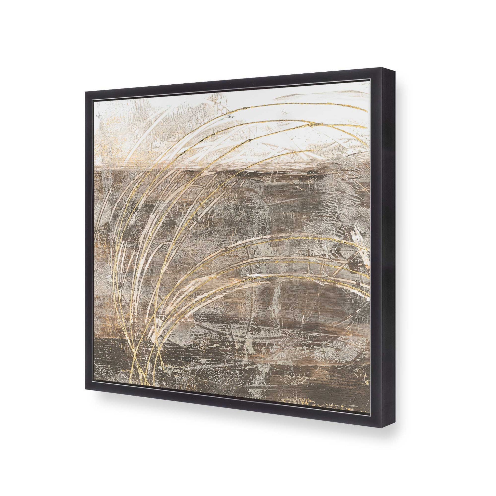 [Color:Weathered Zinc], Picture of art in a Weathered Zinc frame at an angle