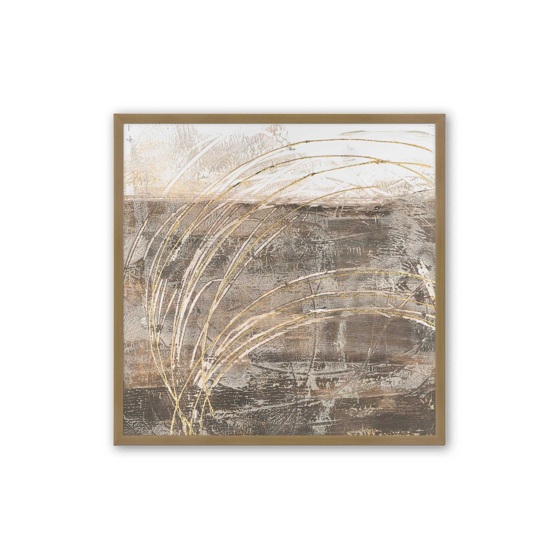 [Color:Brushed Gold], Picture of art in a Brushed Gold frame