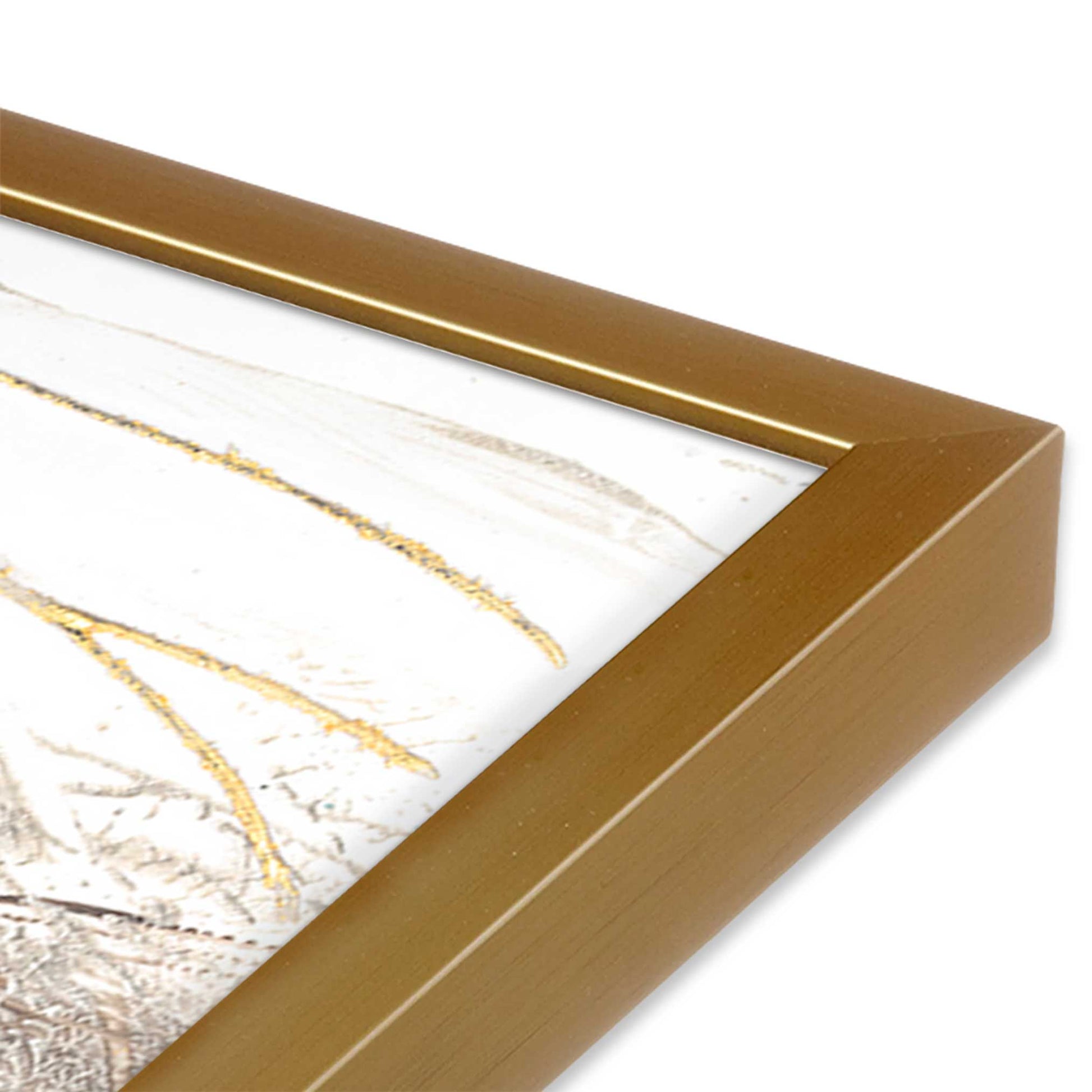[Color:Polished Gold], Picture of art in a Polished Gold frame of the corner