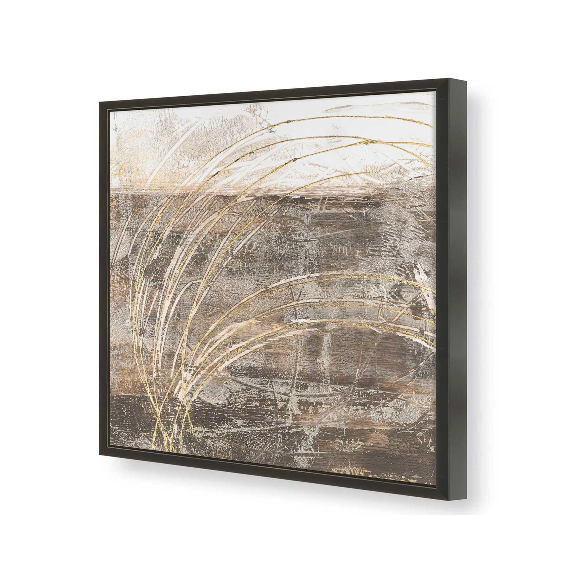 [Color:Satin Black], Picture of art in a Satin Black frame at an angle