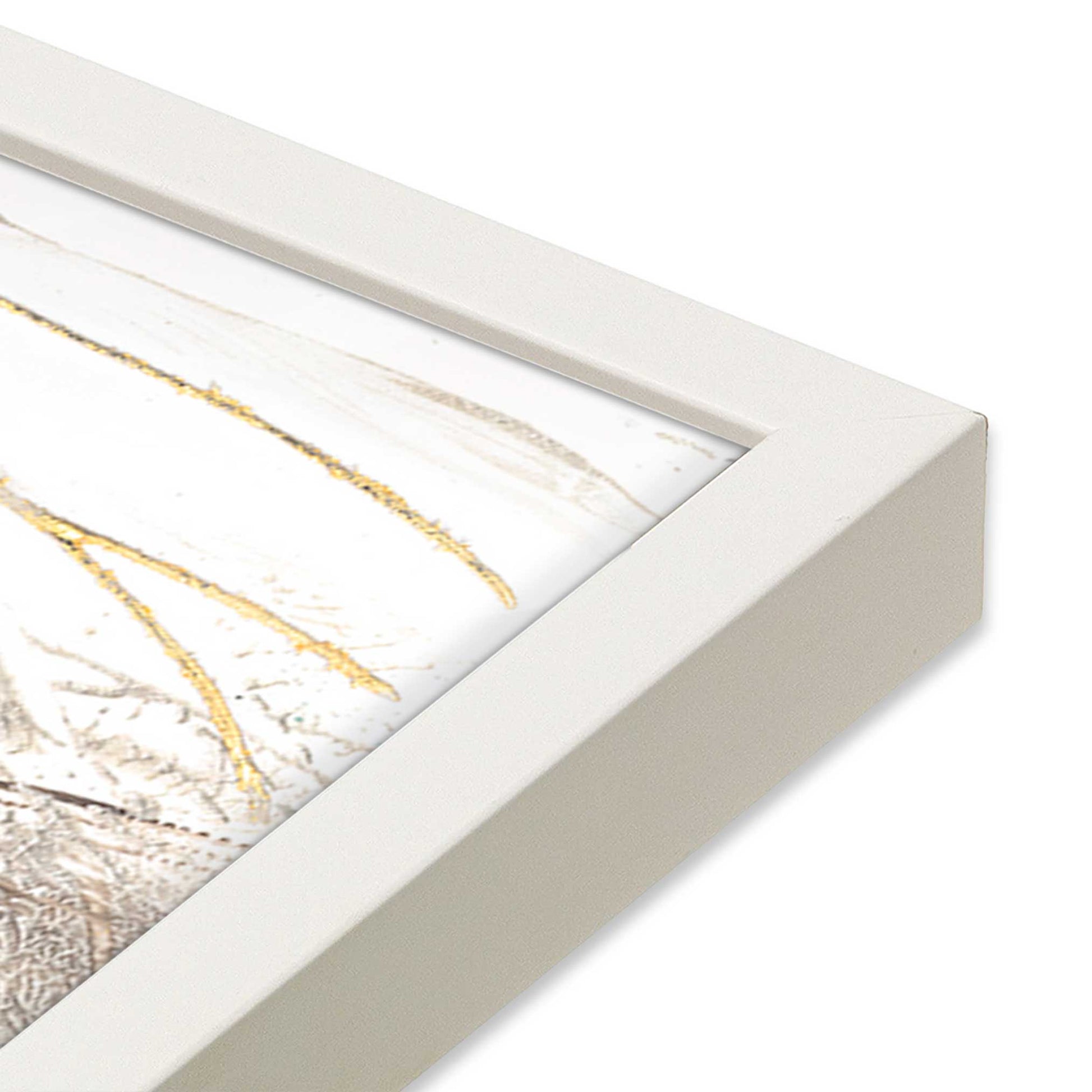 [Color:Opaque White], Picture of art in a Opaque White frame of the corner