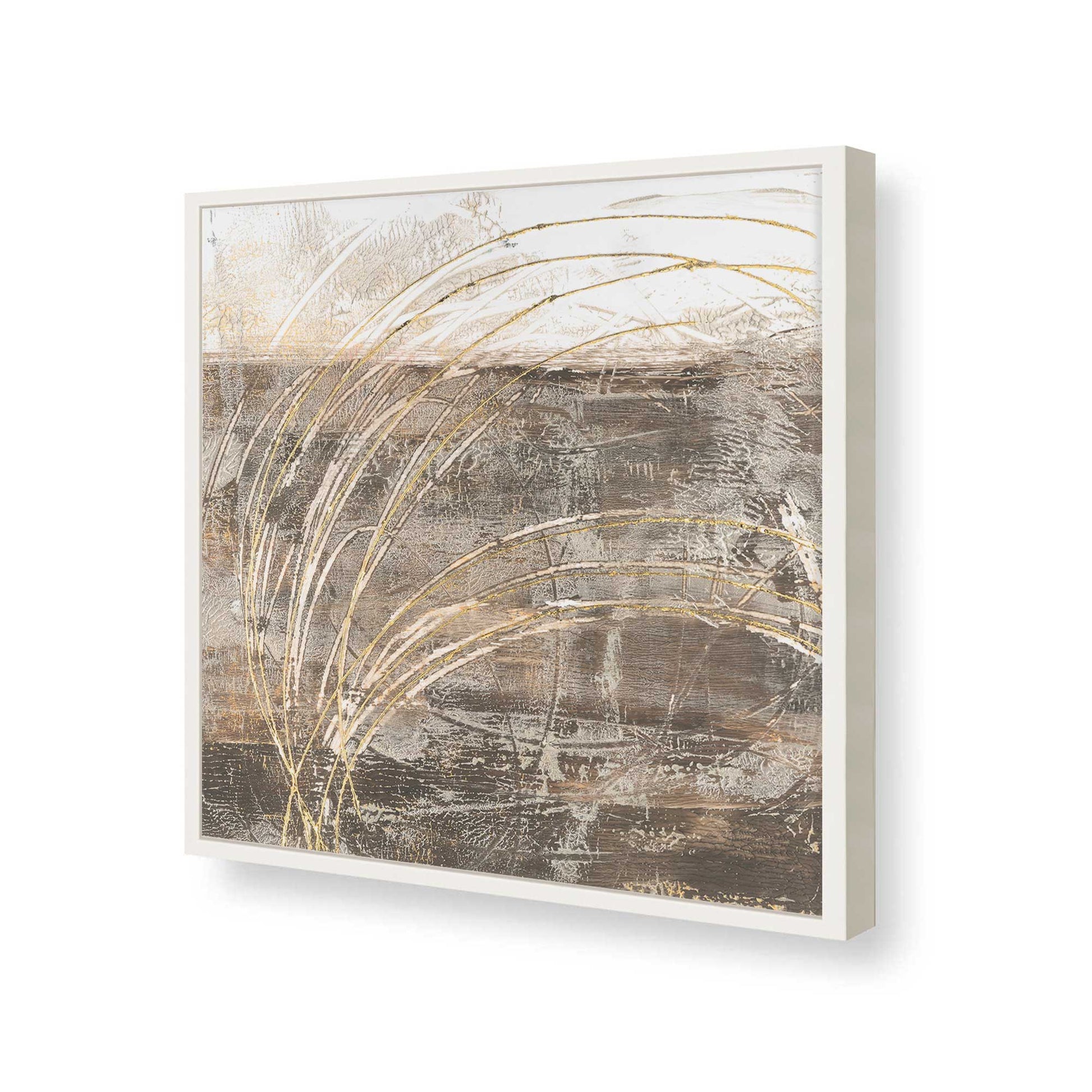 [Color:Opaque White], Picture of art in a Opaque White frame at an angle