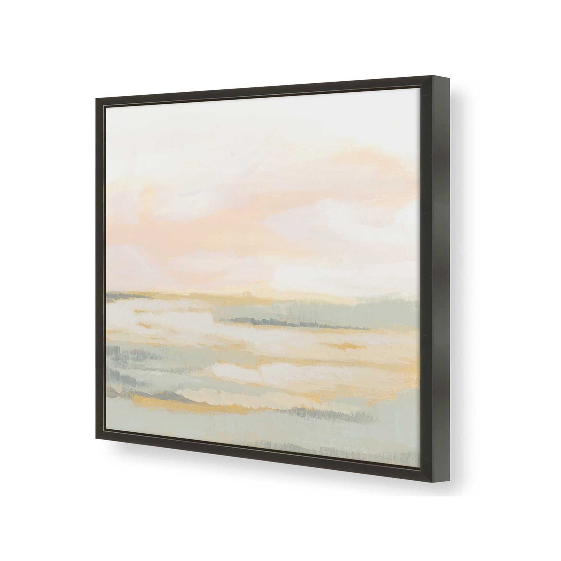 [Color:Satin Black], Picture of art in a Satin Black frame at an angle
