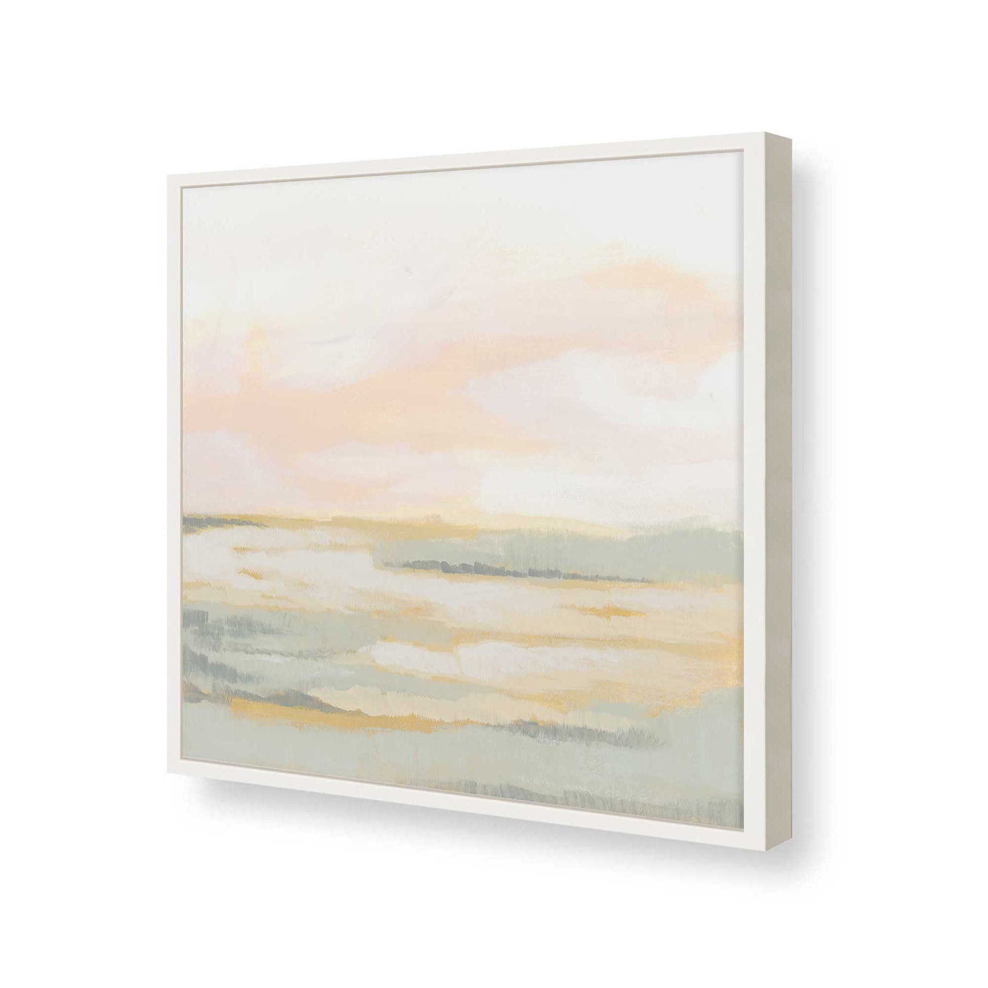 [Color:Opaque White], Picture of art in a Opaque White frame at an angle