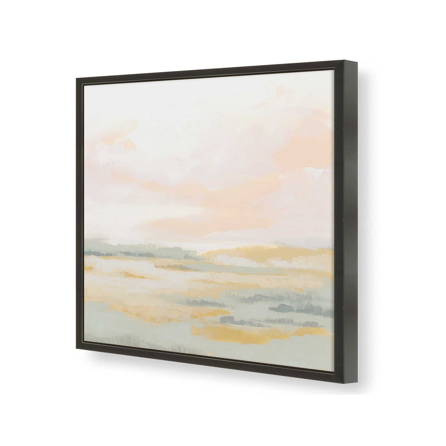 [Color:Satin Black], Picture of art in a Satin Black frame at an angle