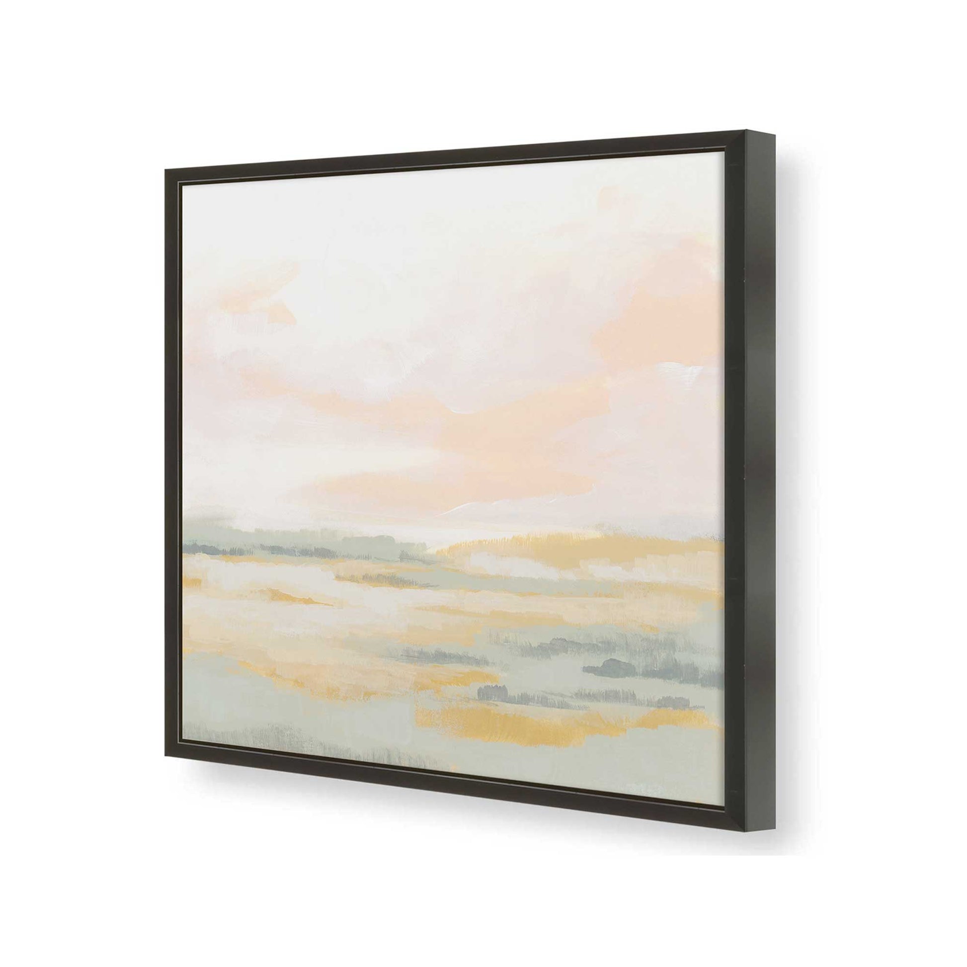 [Color:Satin Black], Picture of art in a Satin Black frame at an angle