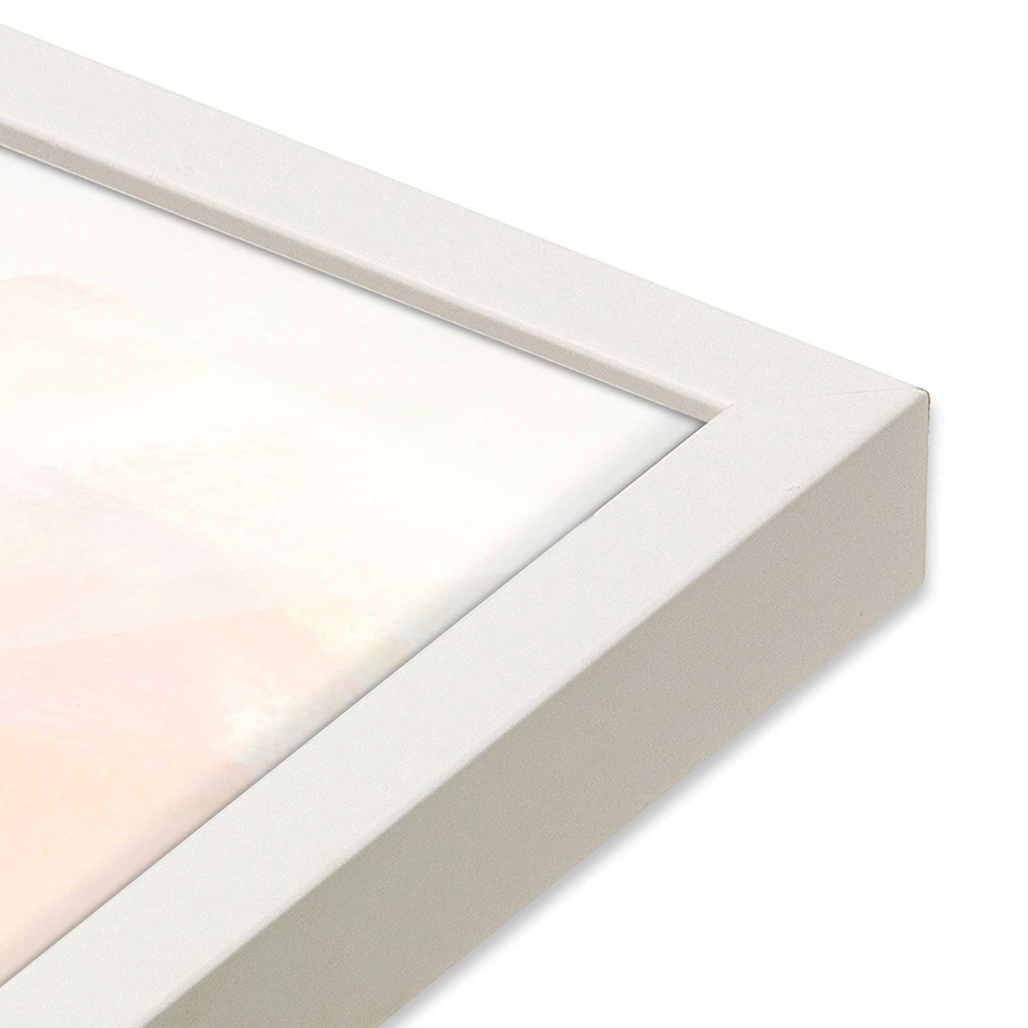 [Color:Opaque White], Picture of art in a Opaque White frame of the corner