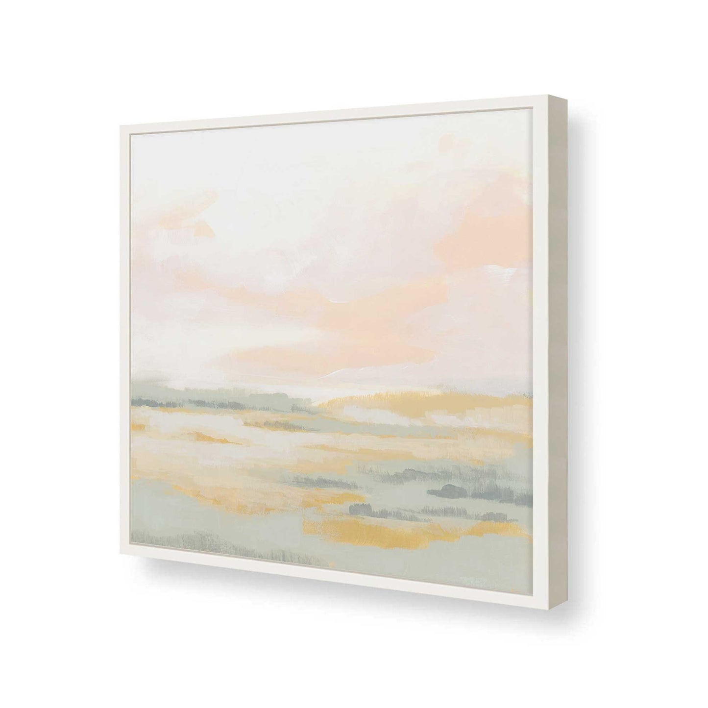 [Color:Opaque White], Picture of art in a Opaque White frame at an angle