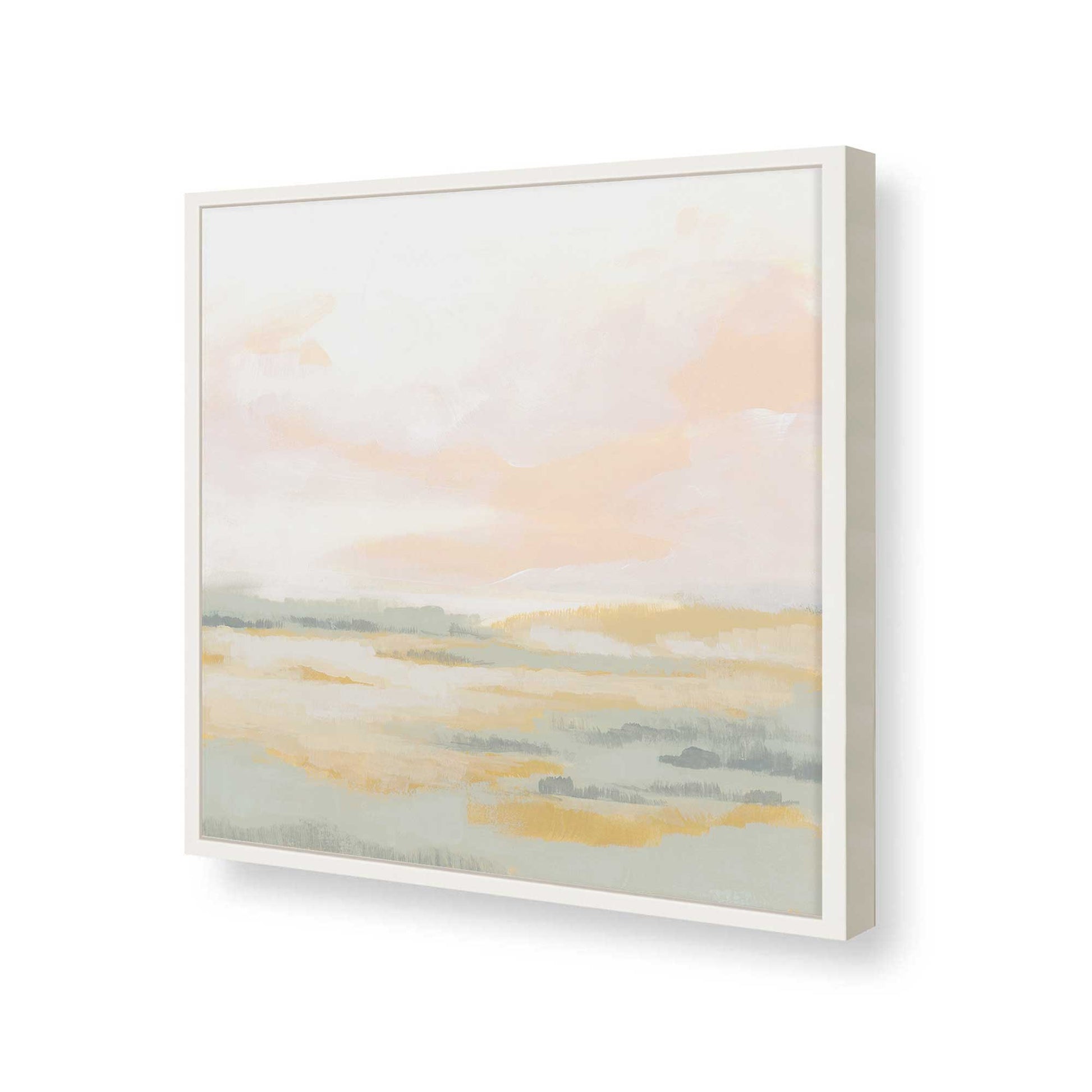 [Color:Opaque White], Picture of art in a Opaque White frame at an angle