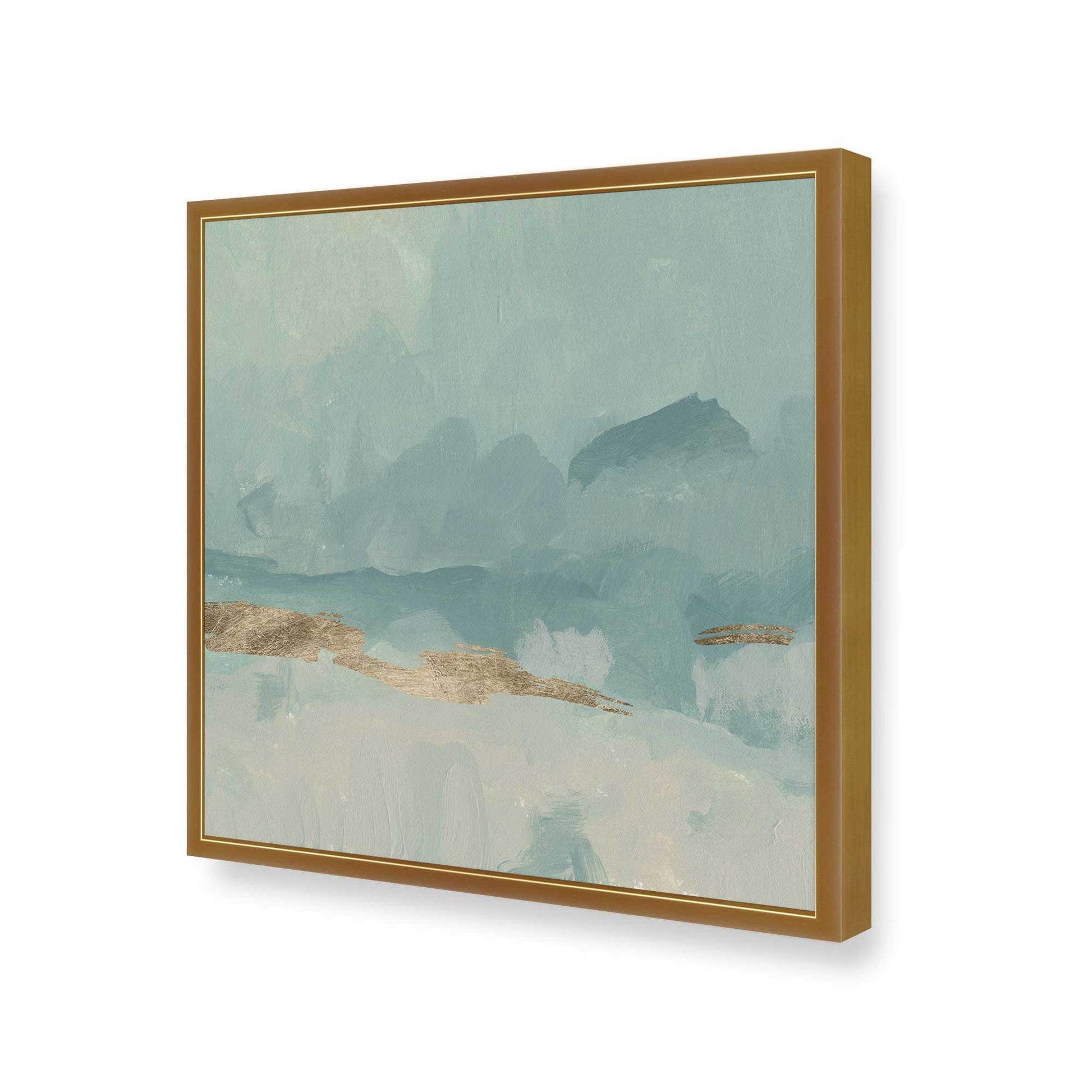 [Color:Polished Gold], Picture of art in a Polished Gold frame at an angle