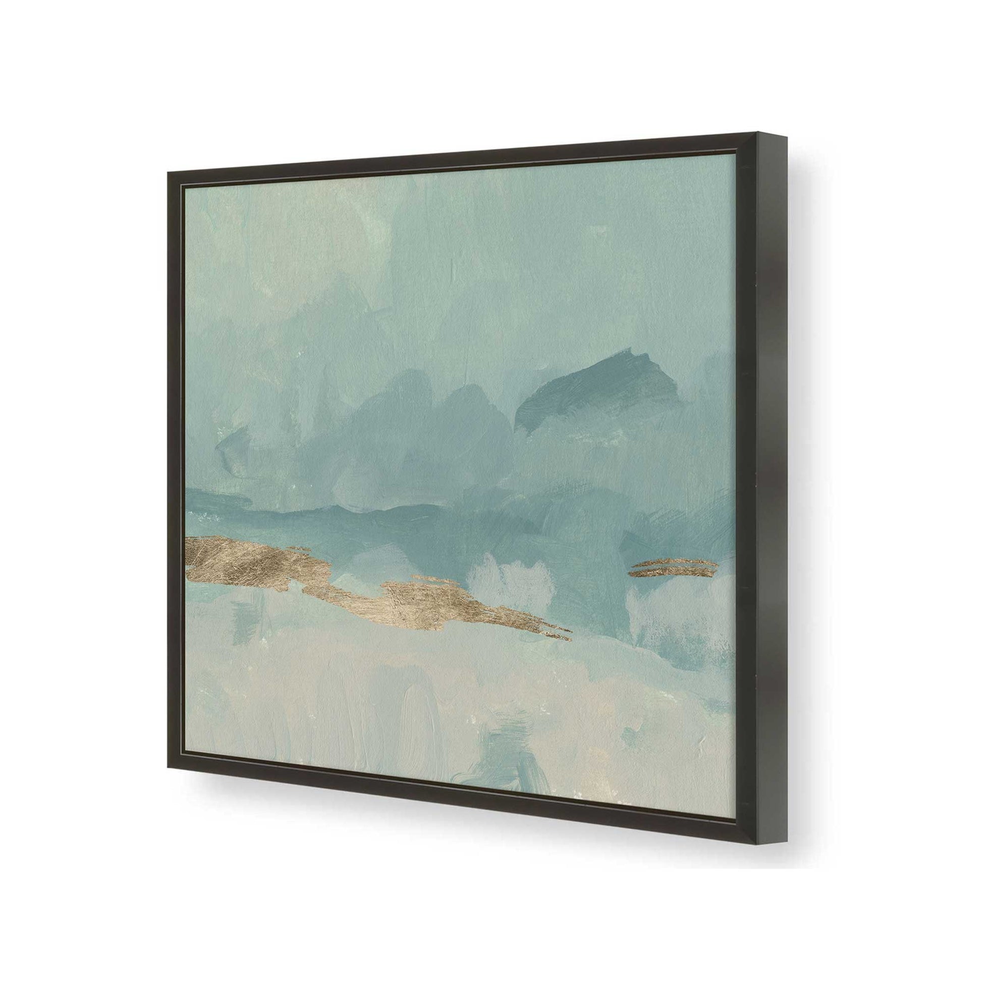 [Color:Satin Black], Picture of art in a Satin Black frame at an angle