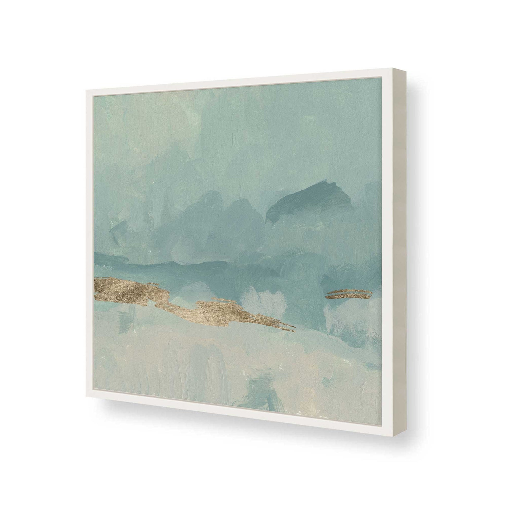 [Color:Opaque White], Picture of art in a Opaque White frame at an angle