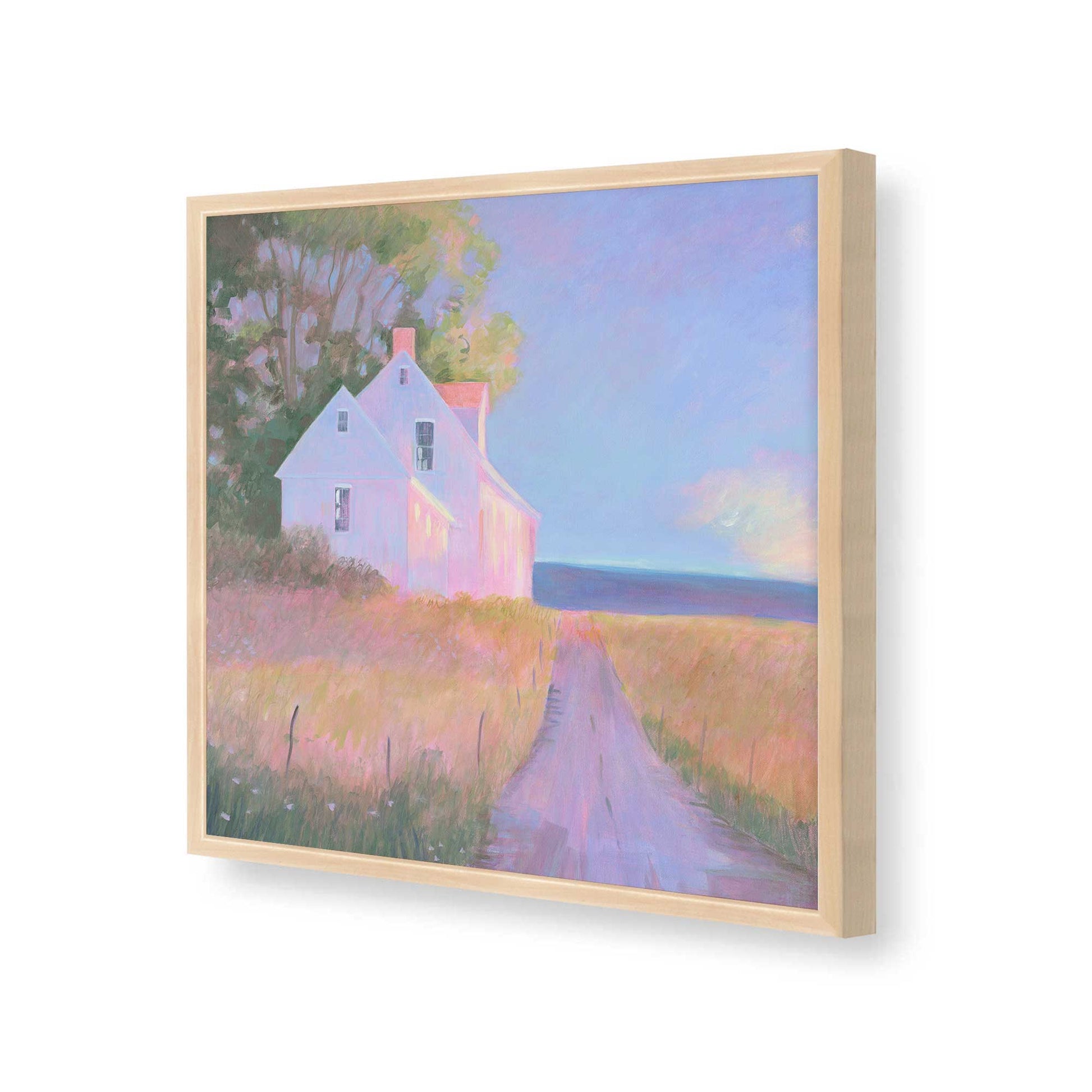 [Color:Raw Maple], Picture of art in a Raw Maple frame at an angle
