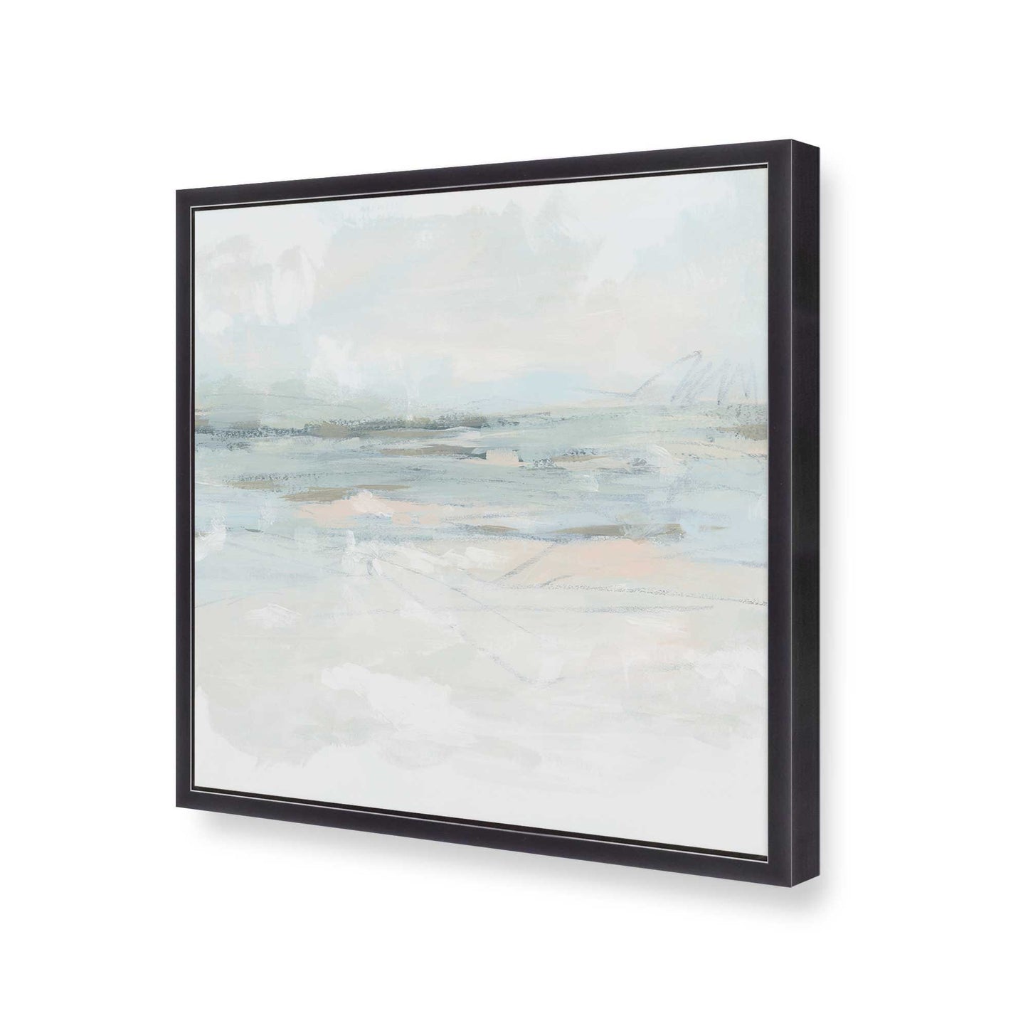 [Color:Weathered Zinc], Picture of art in a Weathered Zinc frame at an angle