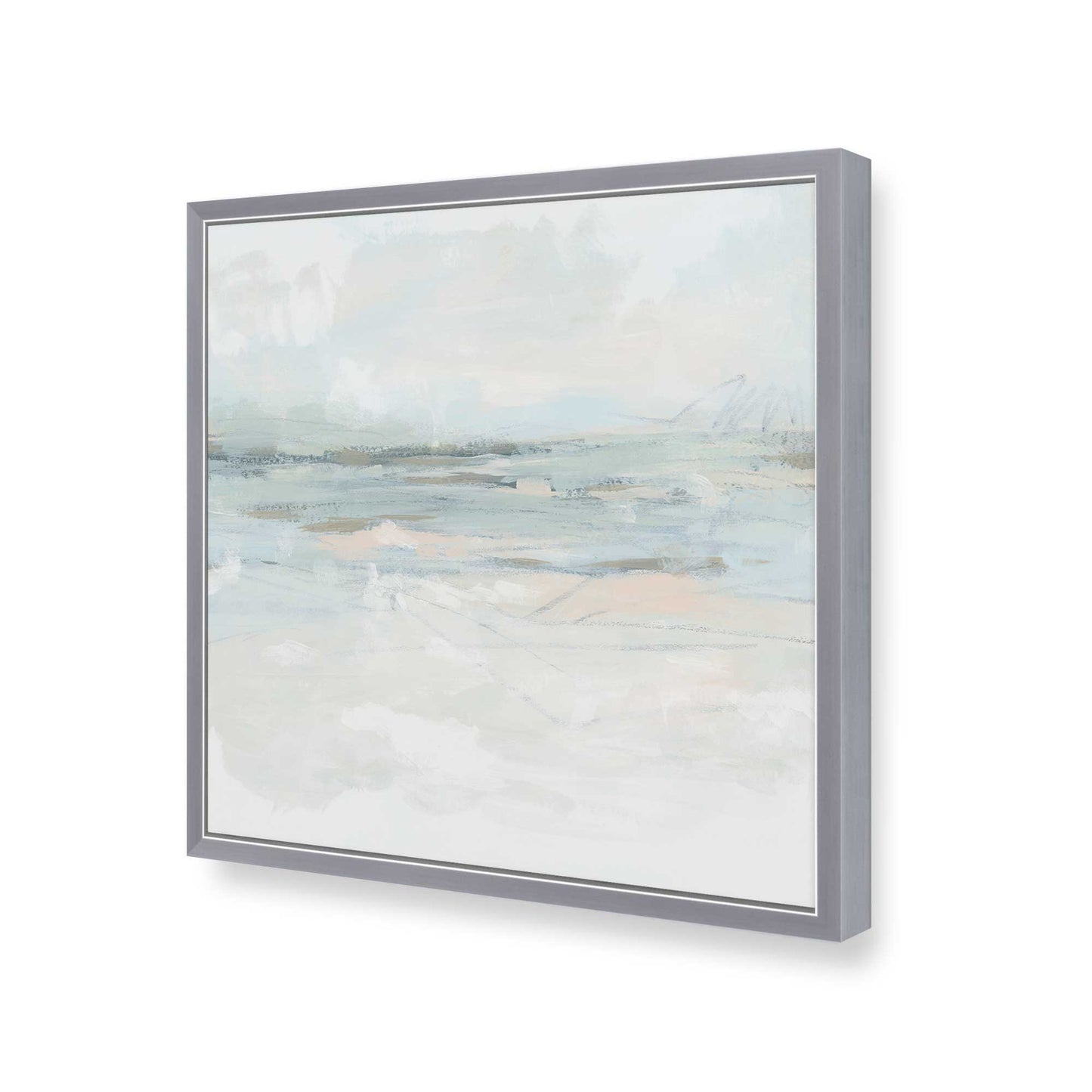[Color:Polished Chrome], Picture of art in a Polished Chrome frame at an angle