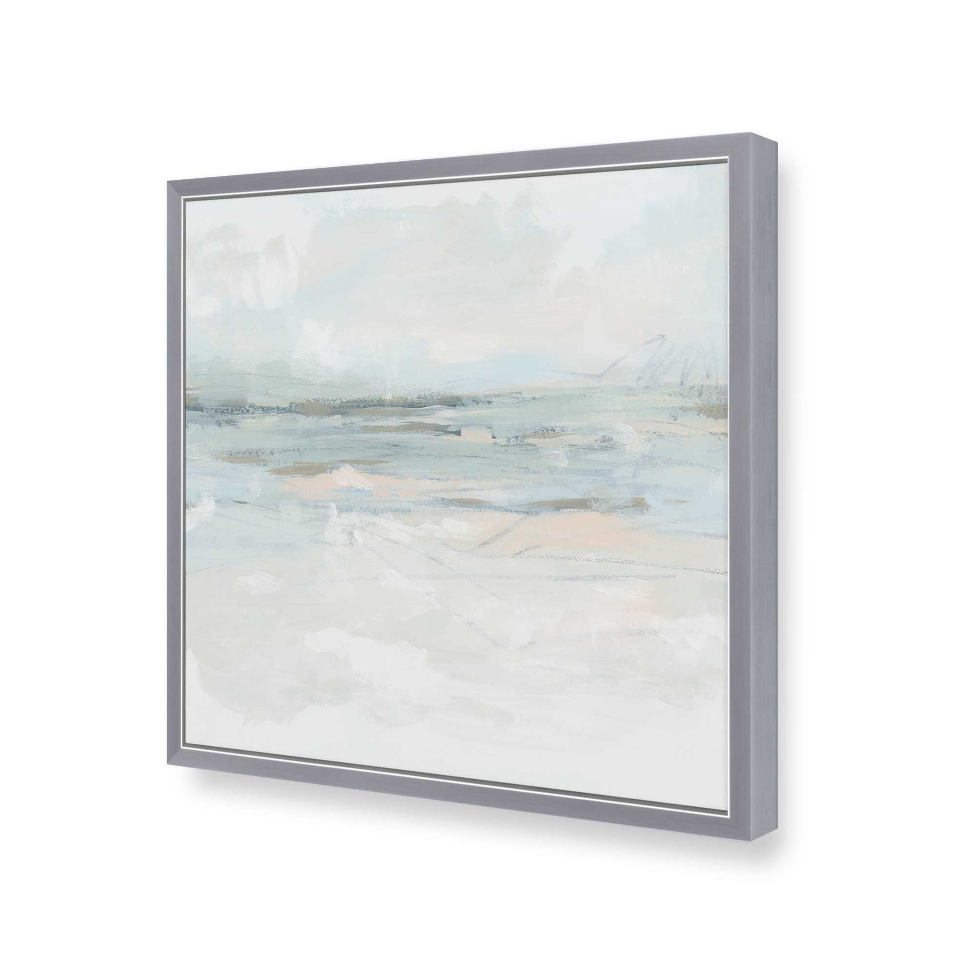 [Color:Polished Chrome], Picture of art in a Polished Chrome frame at an angle