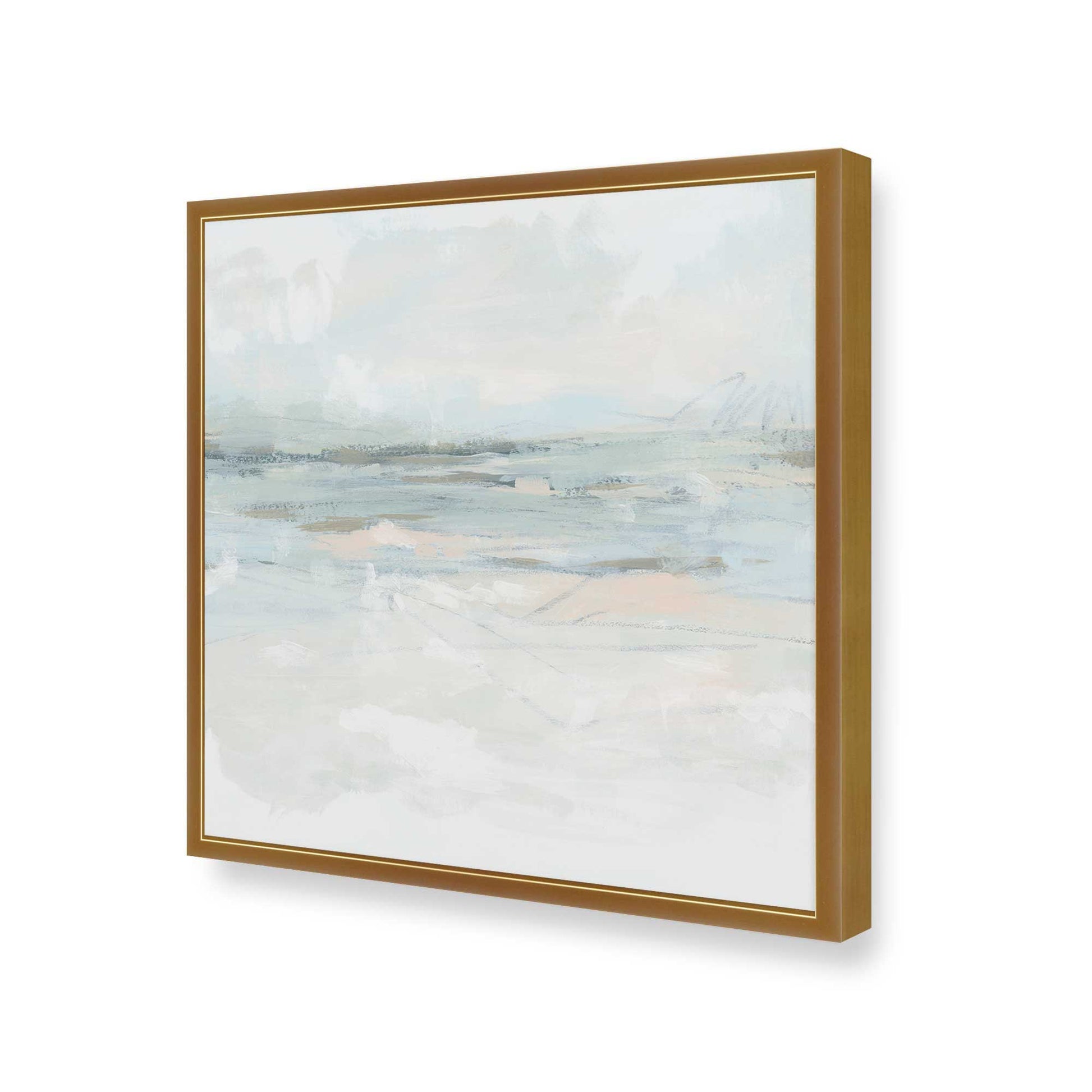 [Color:Polished Gold], Picture of art in a Polished Gold frame at an angle