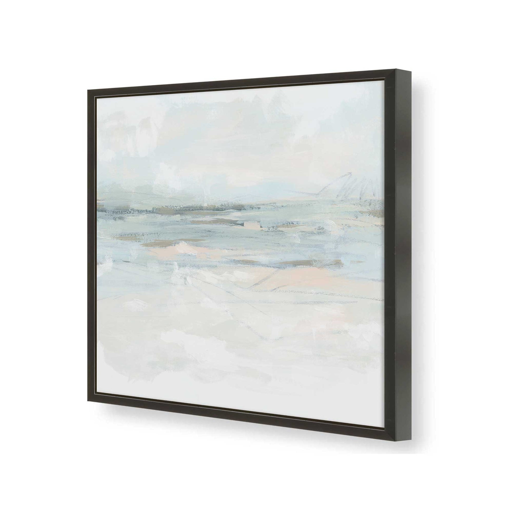[Color:Satin Black], Picture of art in a Satin Black frame at an angle