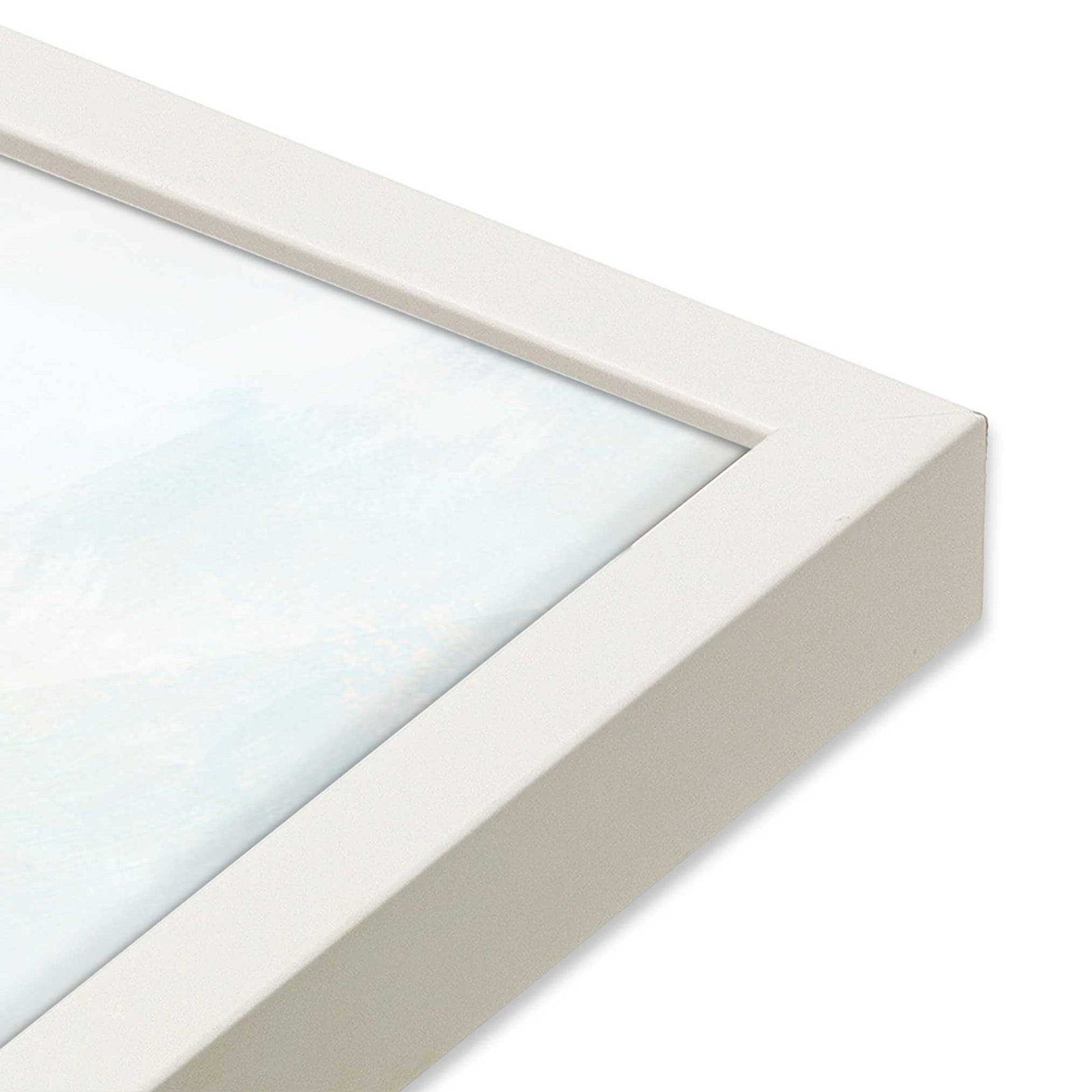 [Color:Opaque White], Picture of art in a Opaque White frame of the corner
