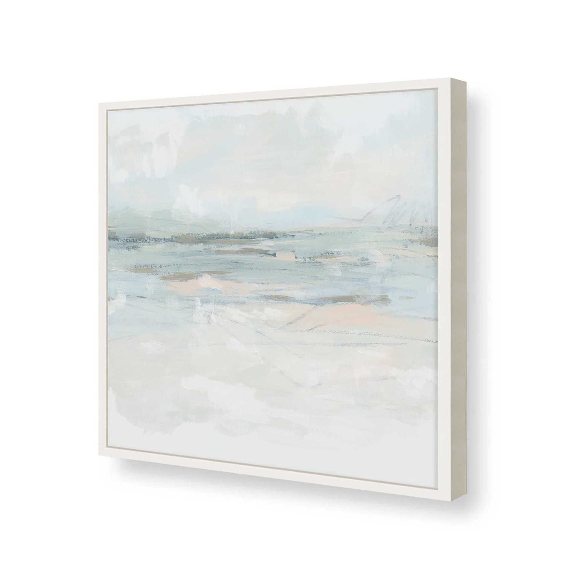 [Color:Opaque White], Picture of art in a Opaque White frame at an angle