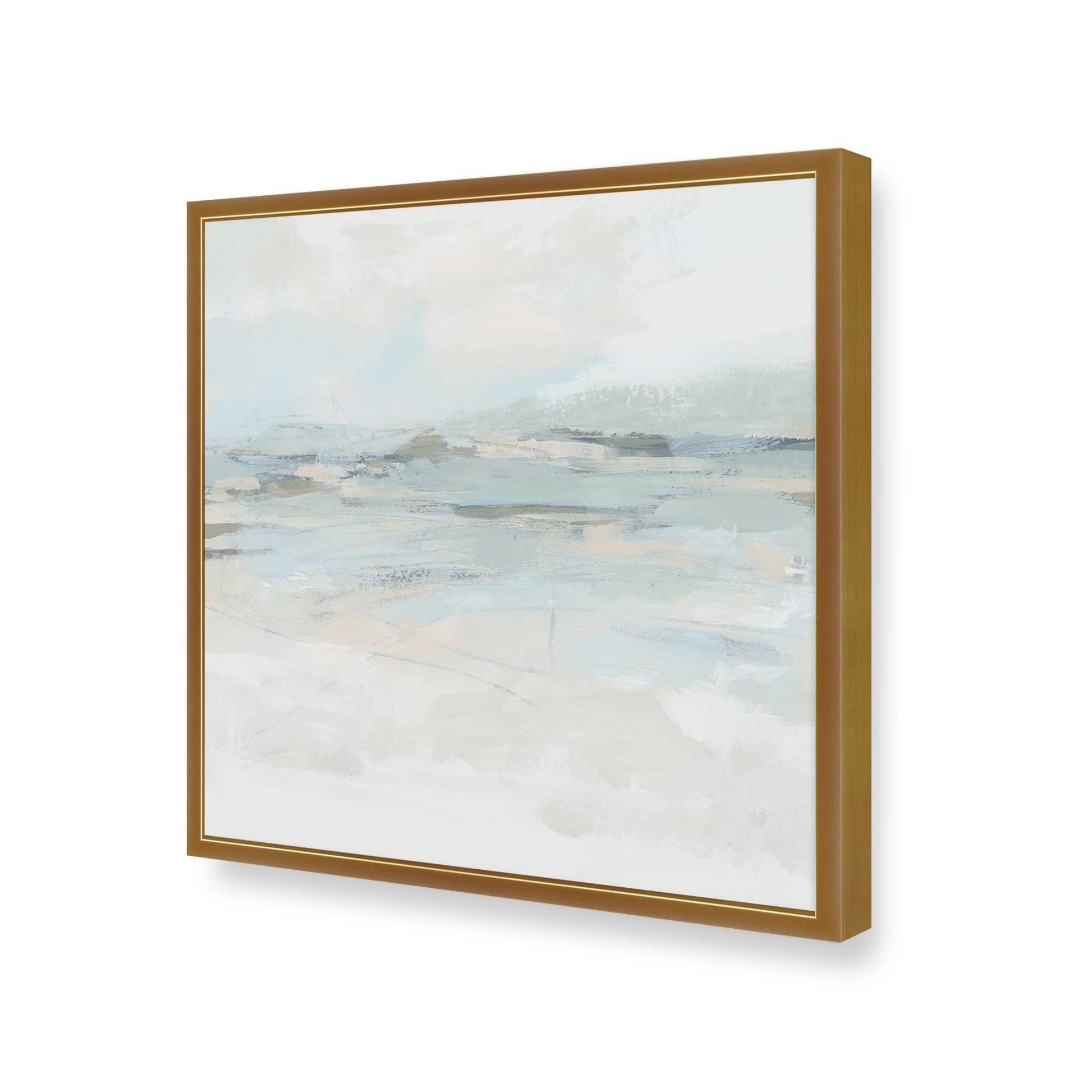 [Color:Polished Gold], Picture of art in a Polished Gold frame at an angle