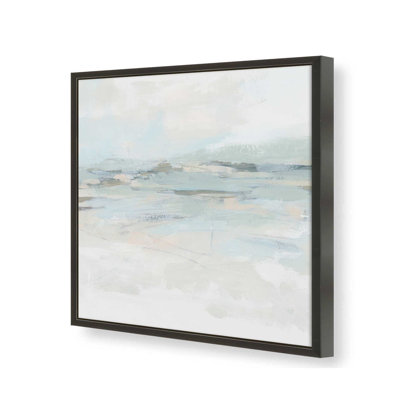 [Color:Satin Black], Picture of art in a Satin Black frame at an angle