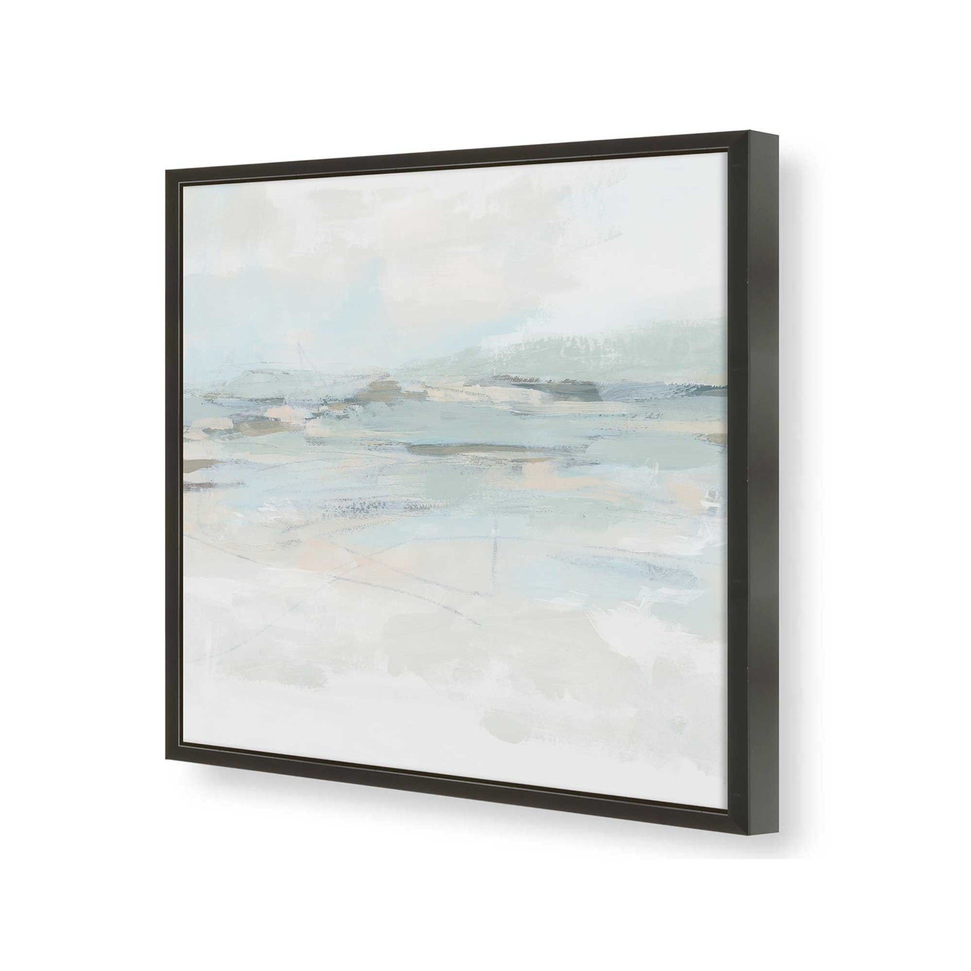 [Color:Satin Black], Picture of art in a Satin Black frame at an angle