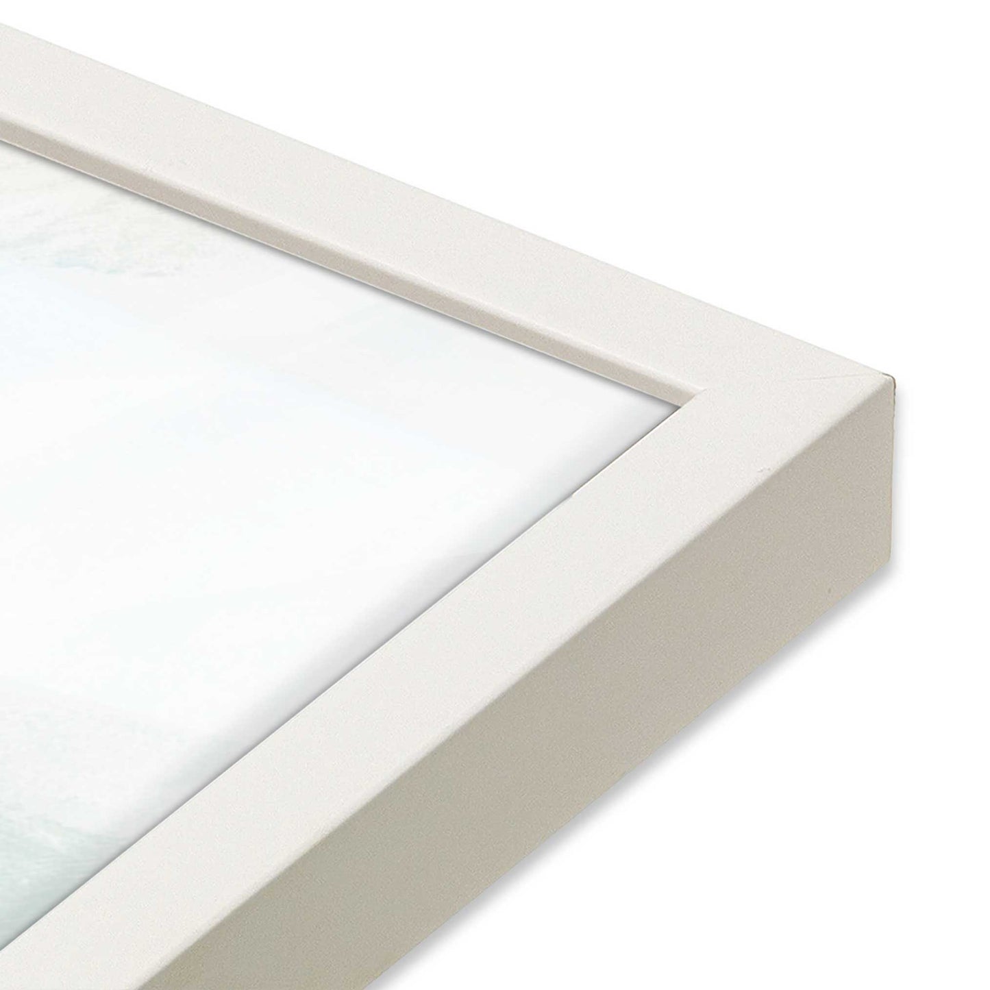 [Color:Opaque White], Picture of art in a Opaque White frame of the corner