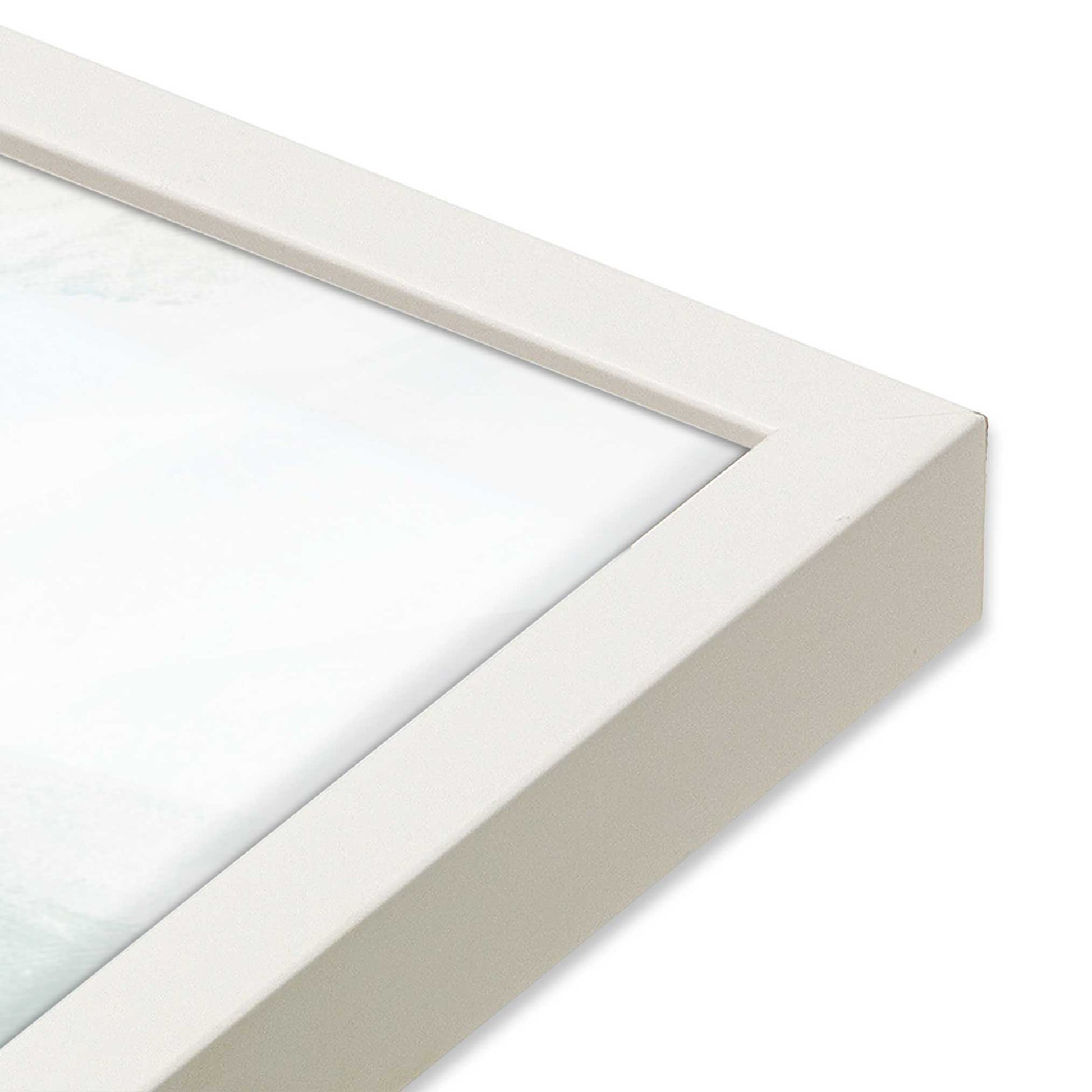 [Color:Opaque White], Picture of art in a Opaque White frame of the corner