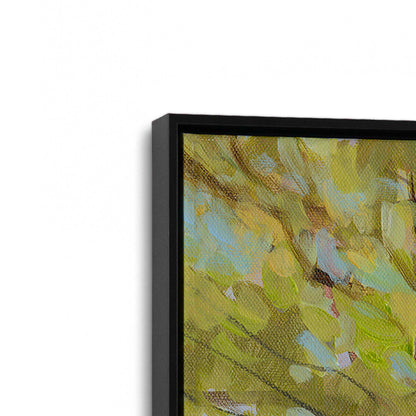 [Color:Satin Black], Picture of art in a Satin Black frame at an angle