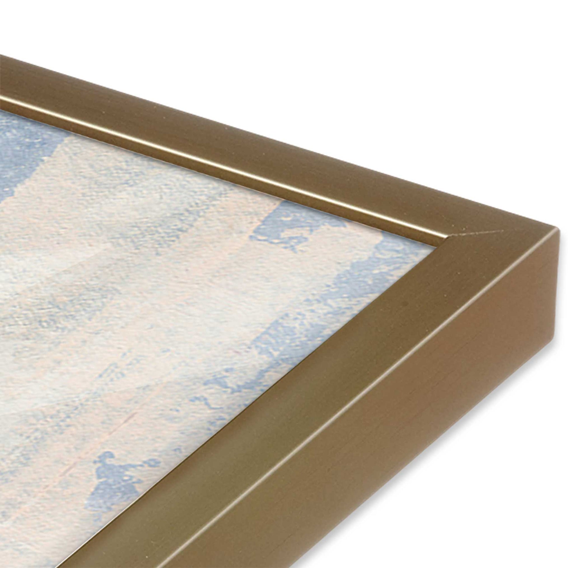 [Color:Brushed Gold], Picture of art in a Brushed Gold frame of the corner
