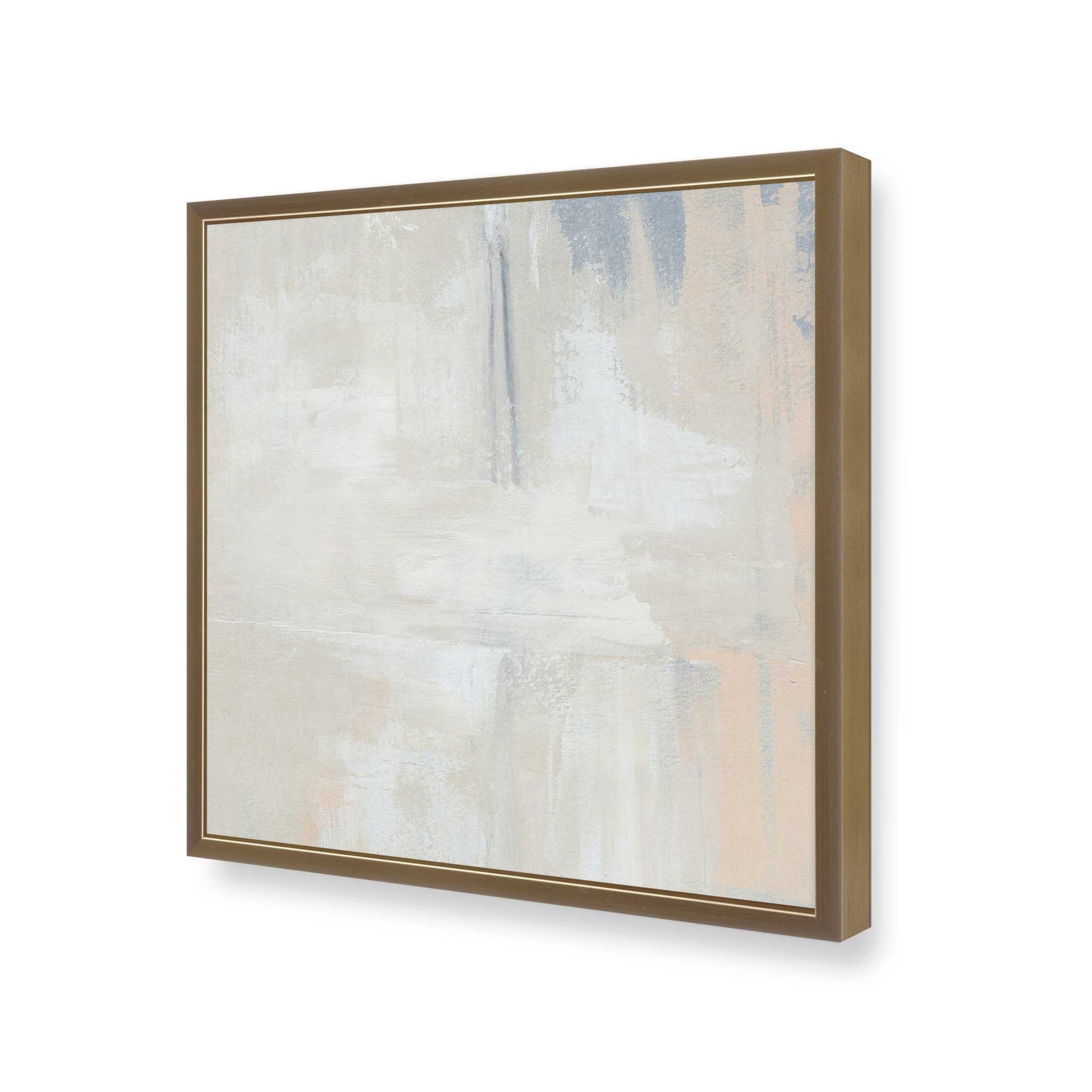[Color:Brushed Gold], Picture of art in a Brushed Gold frame at an angle
