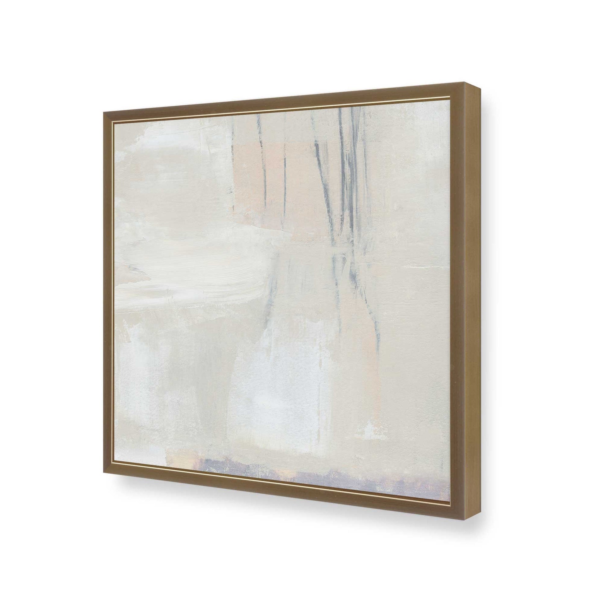 [Color:Brushed Gold], Picture of art in a Brushed Gold frame at an angle